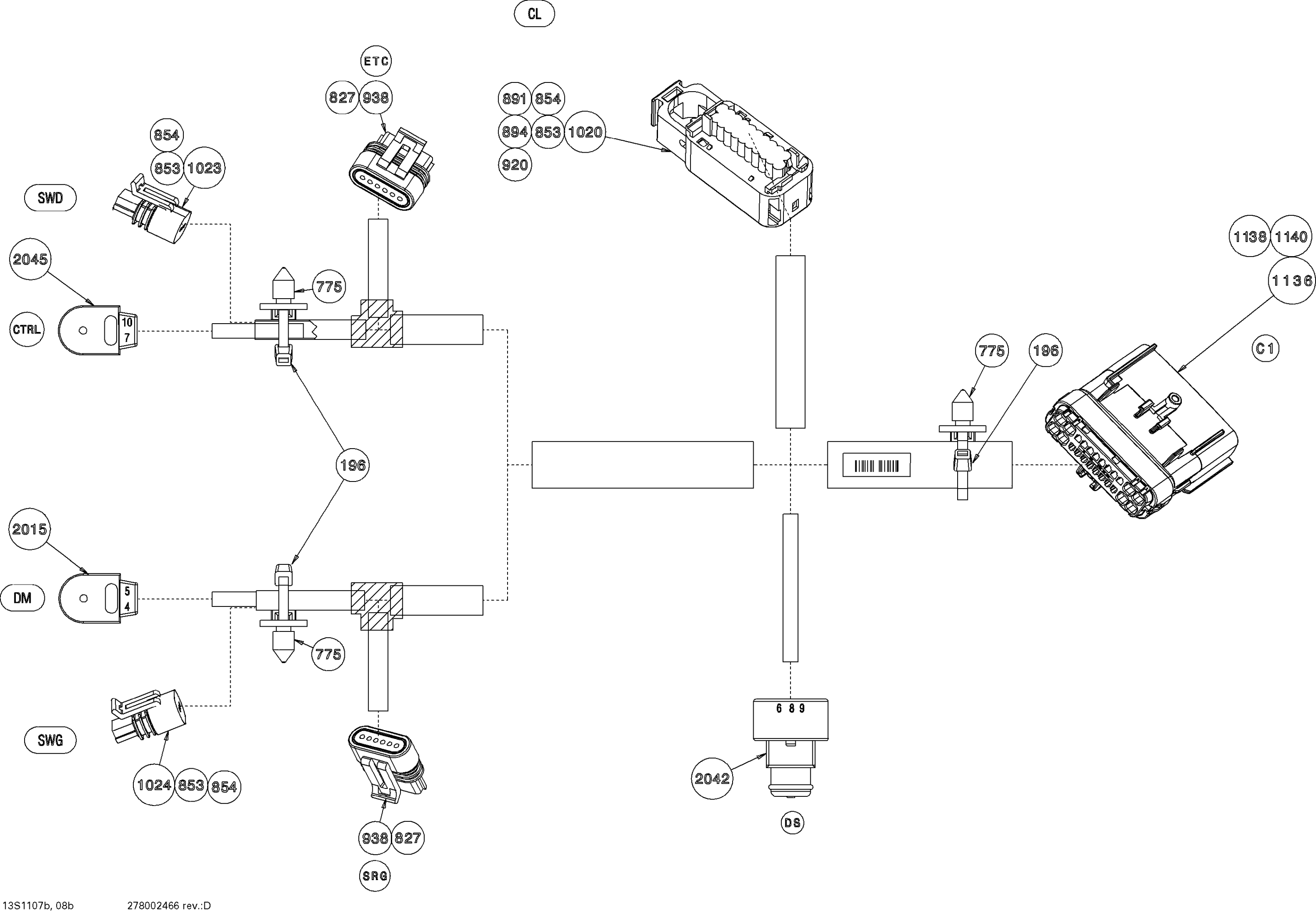 Схема узла: Electrical Harness (Steering)