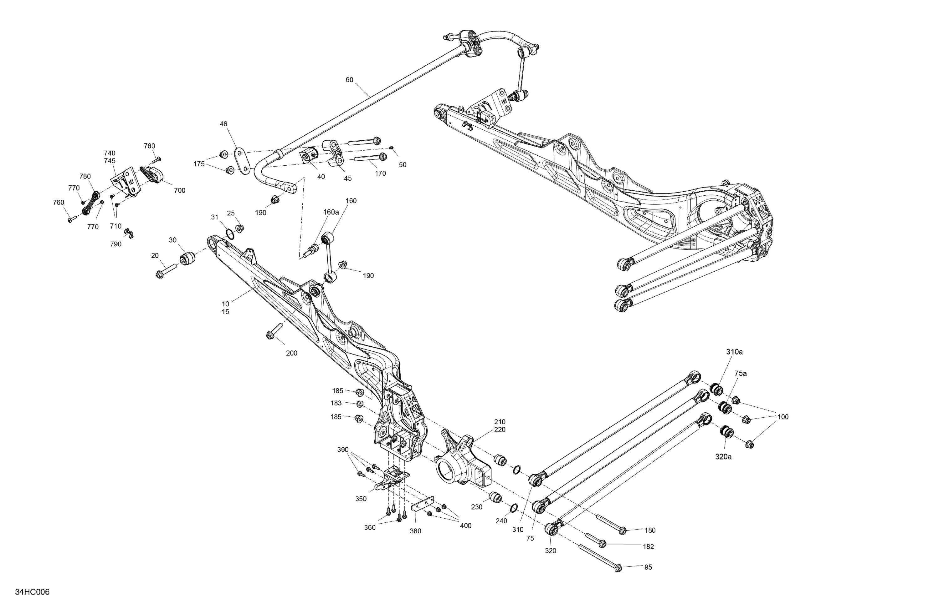 Схема узла: Suspension - Rear Components