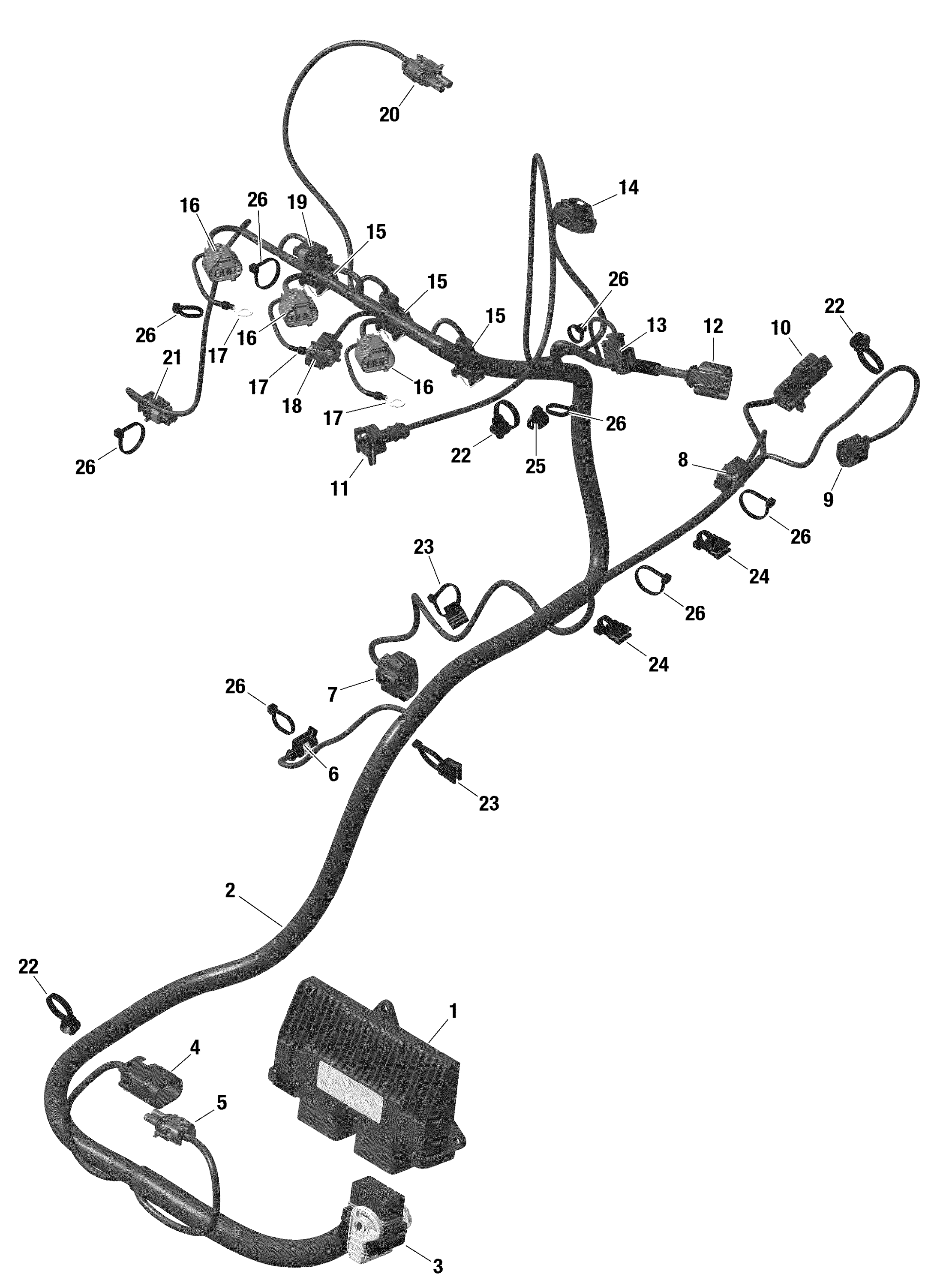 Rotax - Engine Harness And Electronic Module - Turbo - Turbo R