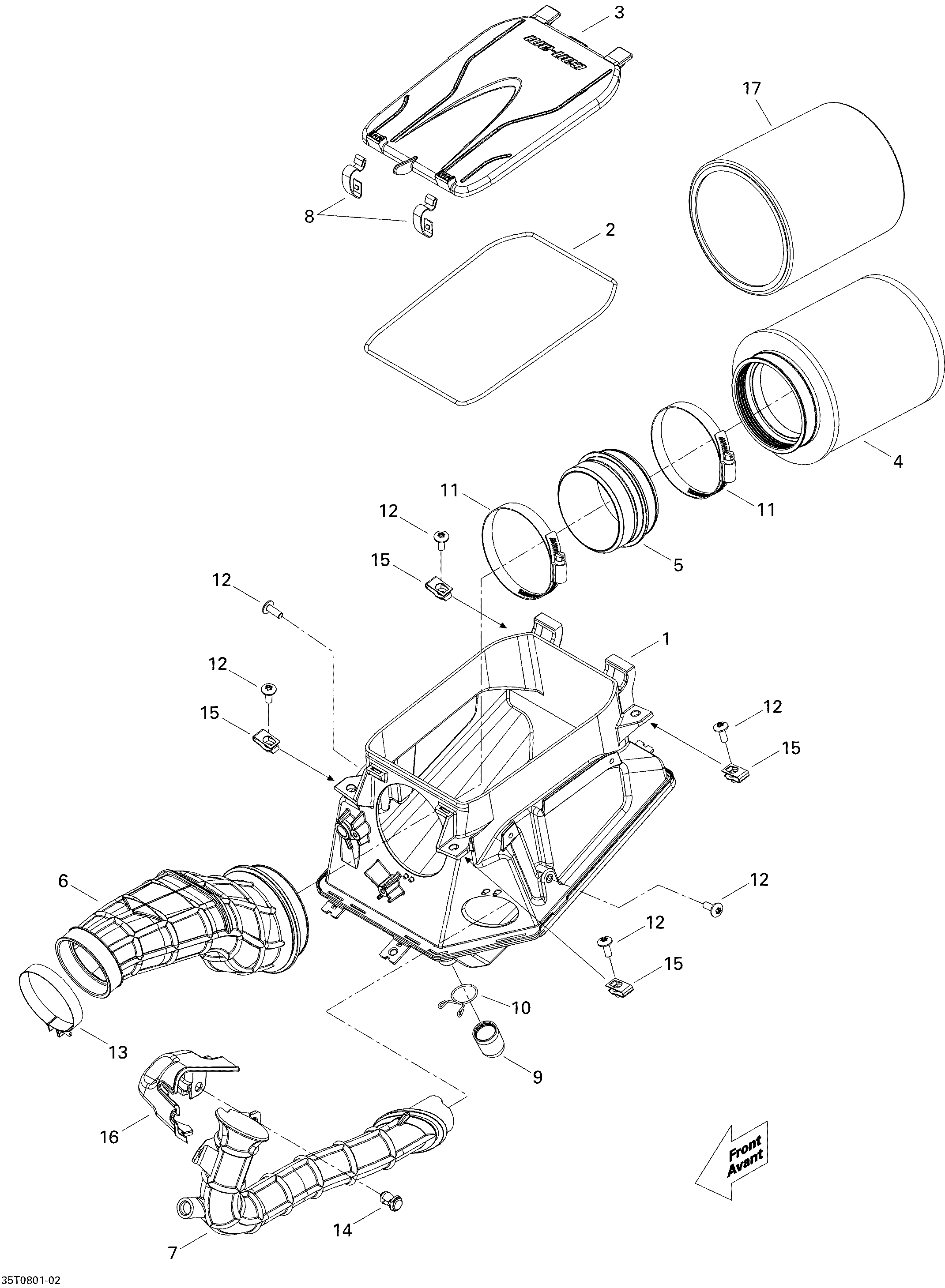 Схема узла: Air Intake Silencer