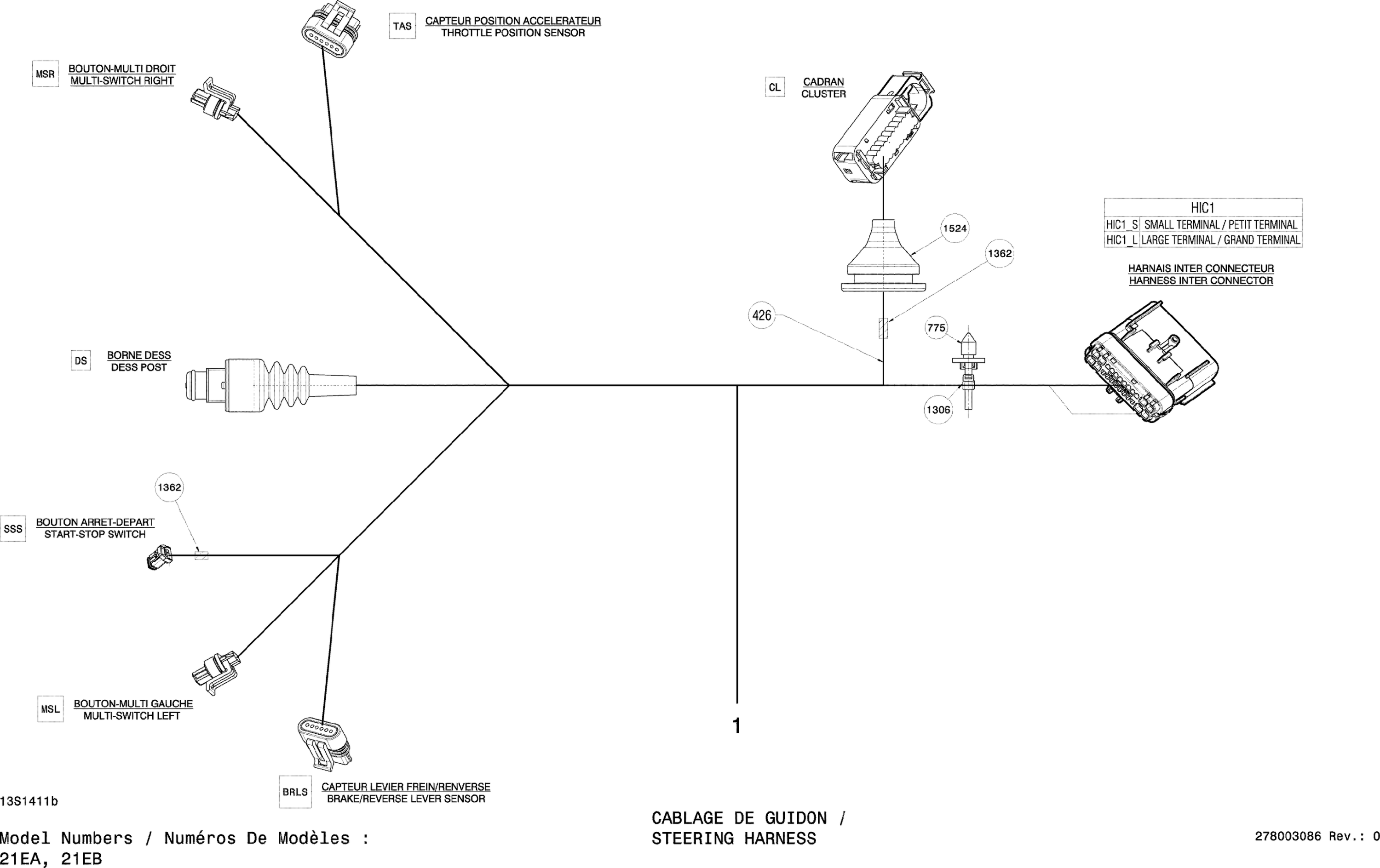 Electrical Harness Steering Harness 2_13S1411b