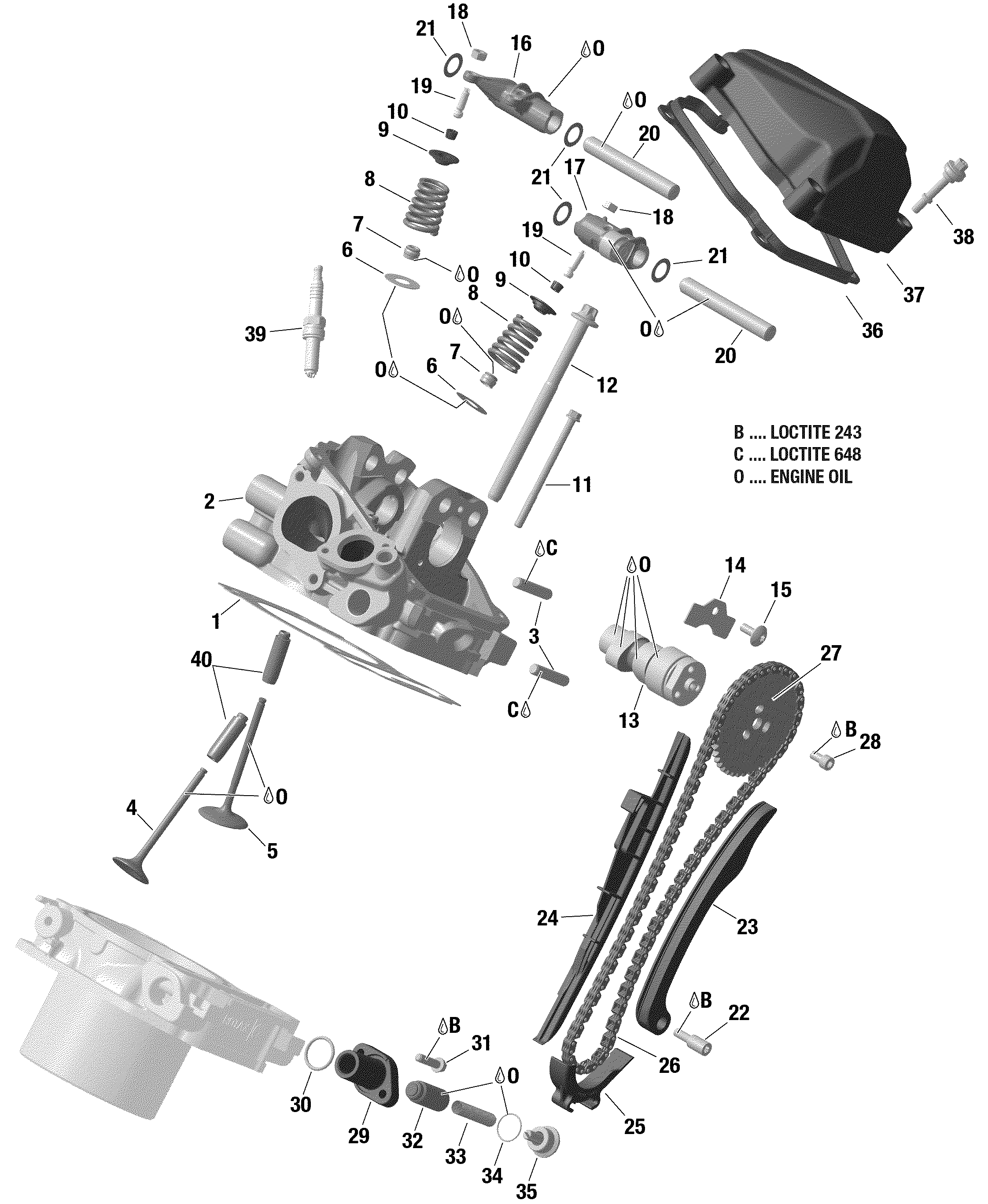 Rotax - Cylinder Head, Rear