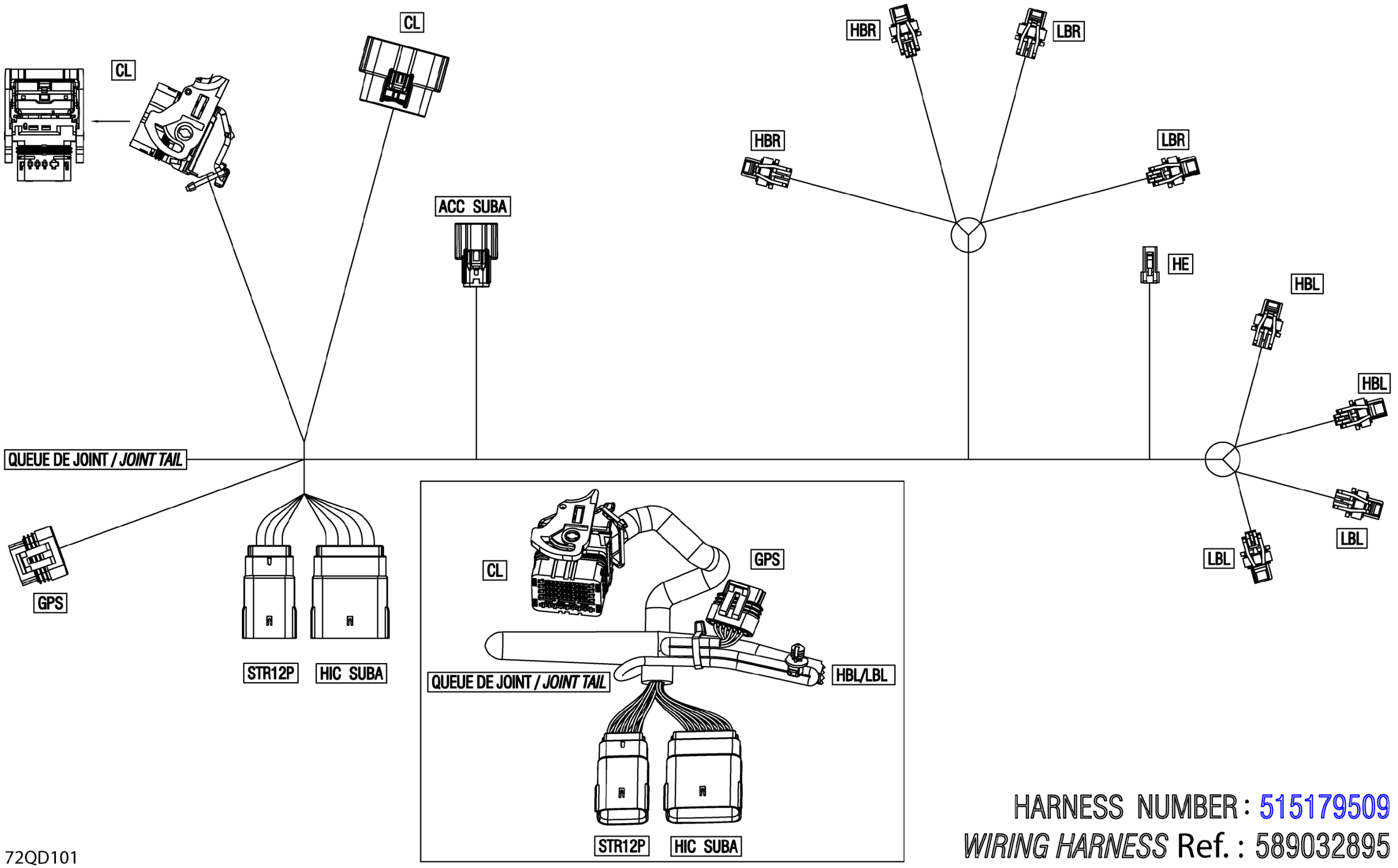 Electric - Hood Wiring Harness - 515179509