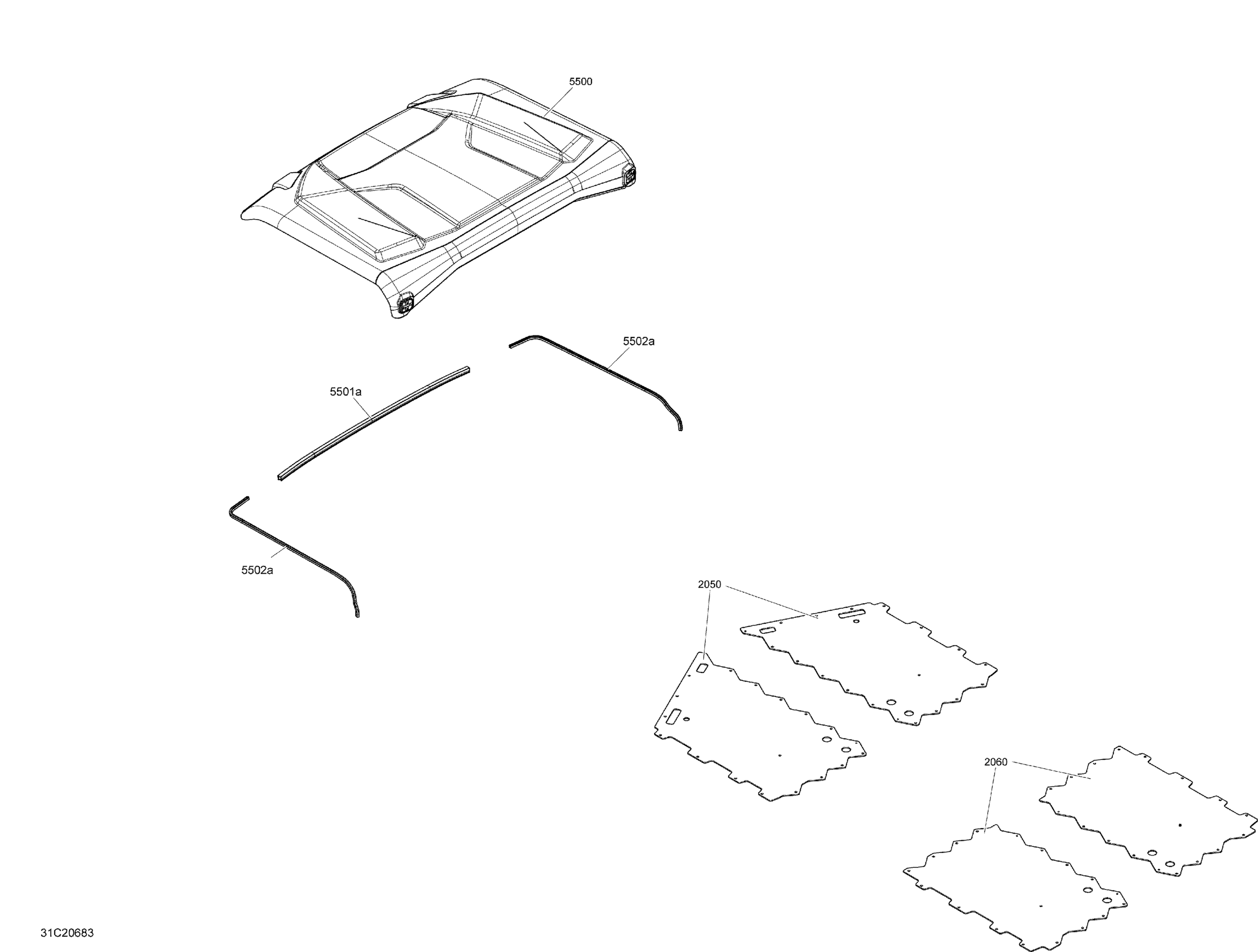 Body - Roof - Skid Plate - XT