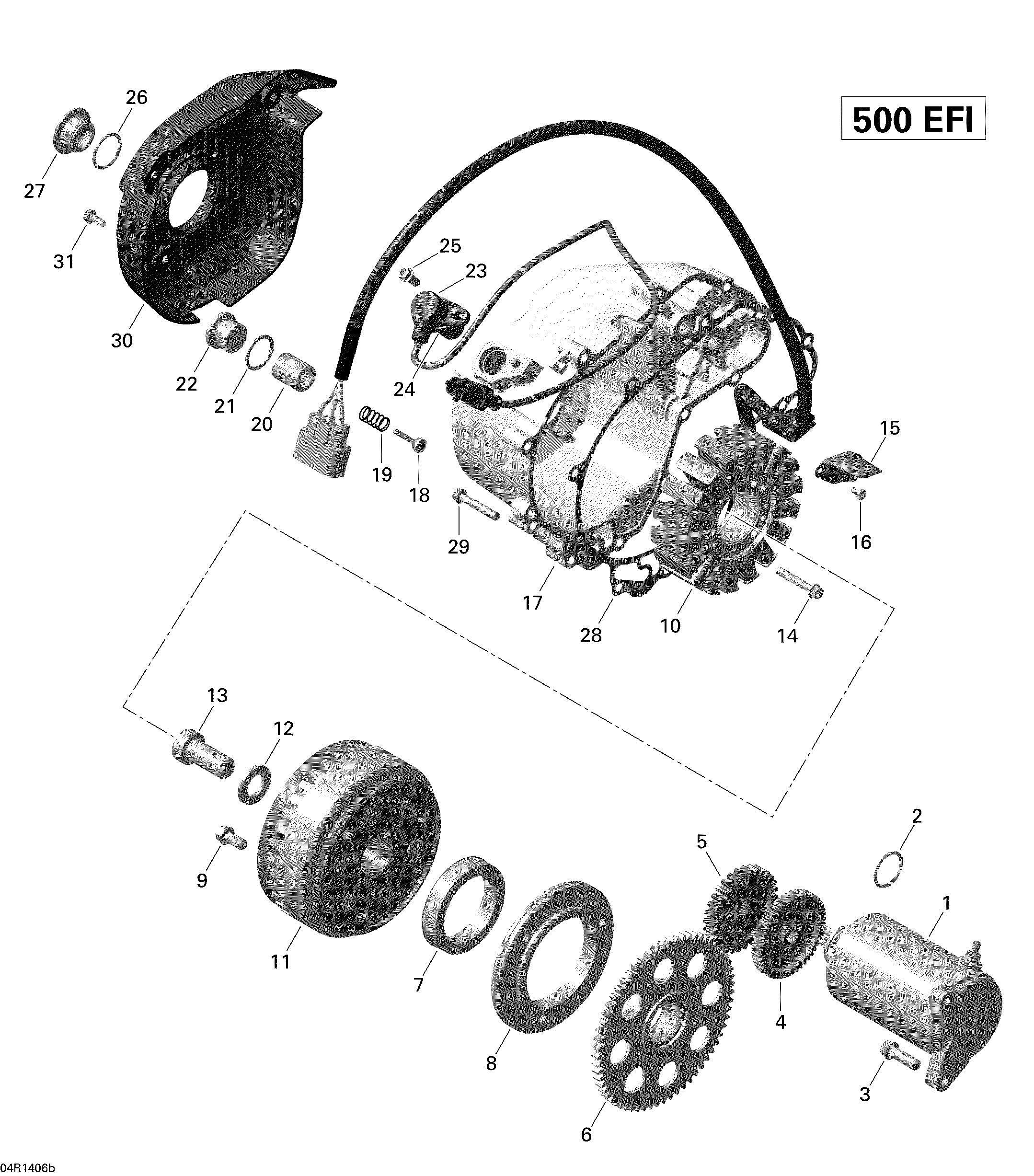 Схема узла: Magneto And Electric Starter 2_650 Watts