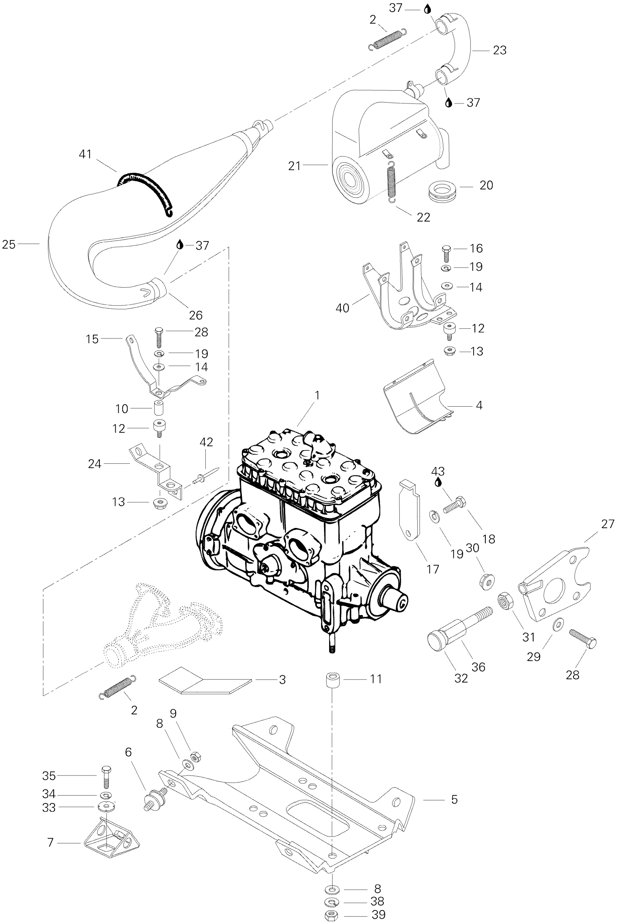 Схема узла: Engine And Engine Support