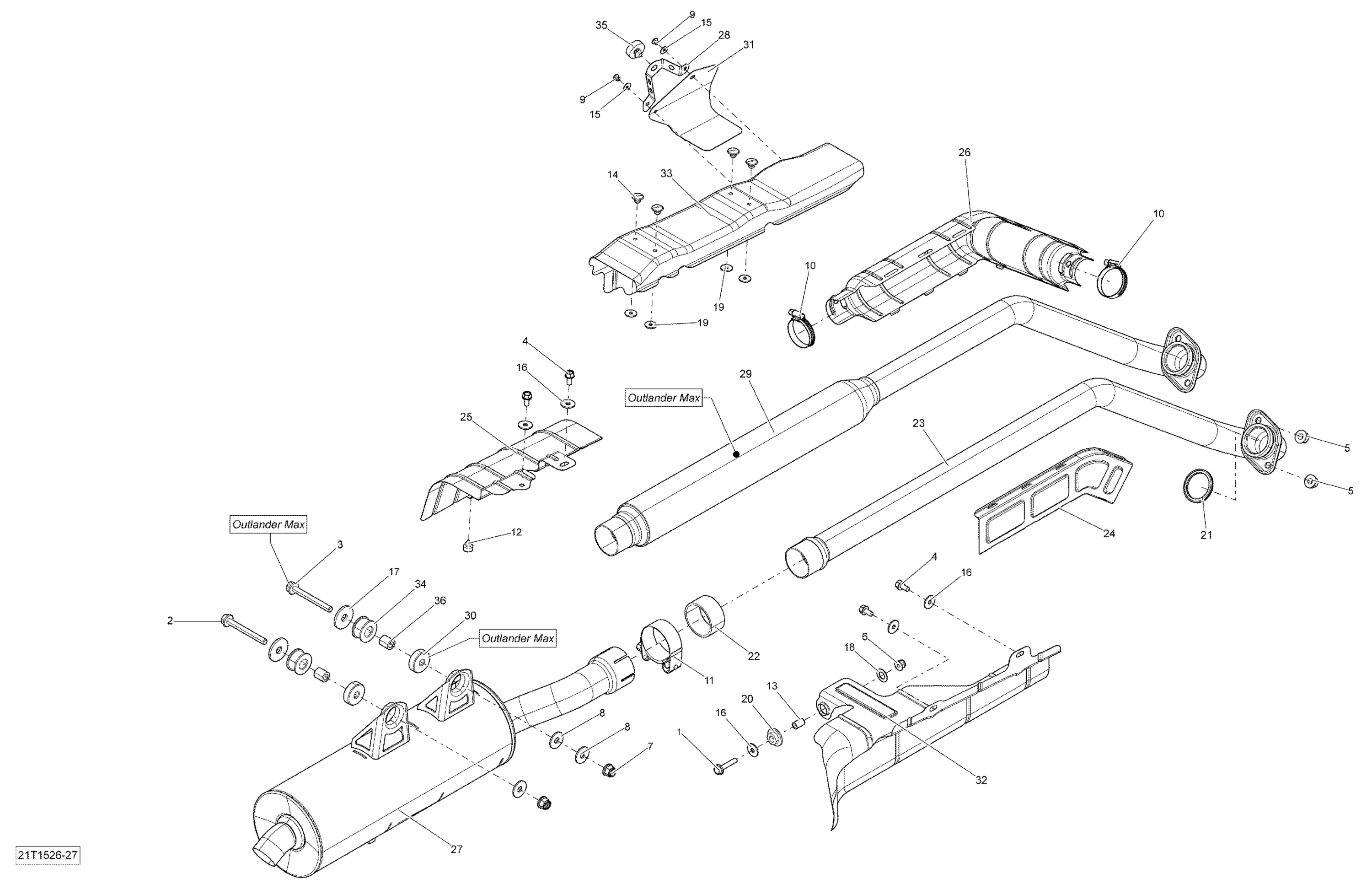 Схема узла: Exhaust System _21T1527