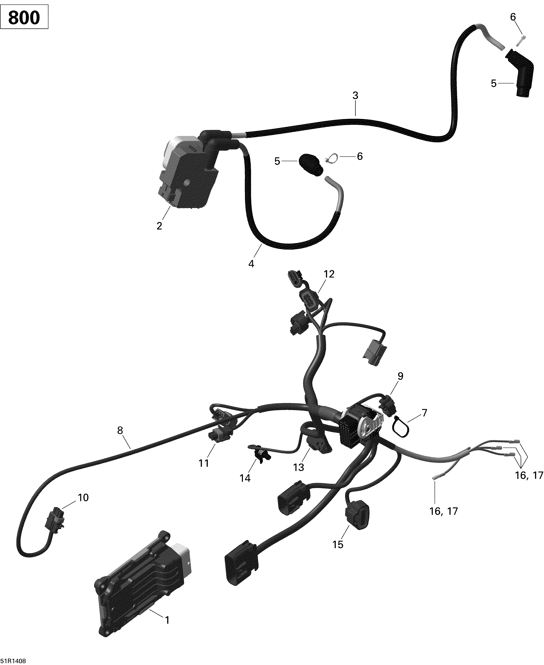 Engine Harness And Electronic Module Renegade_51R1505