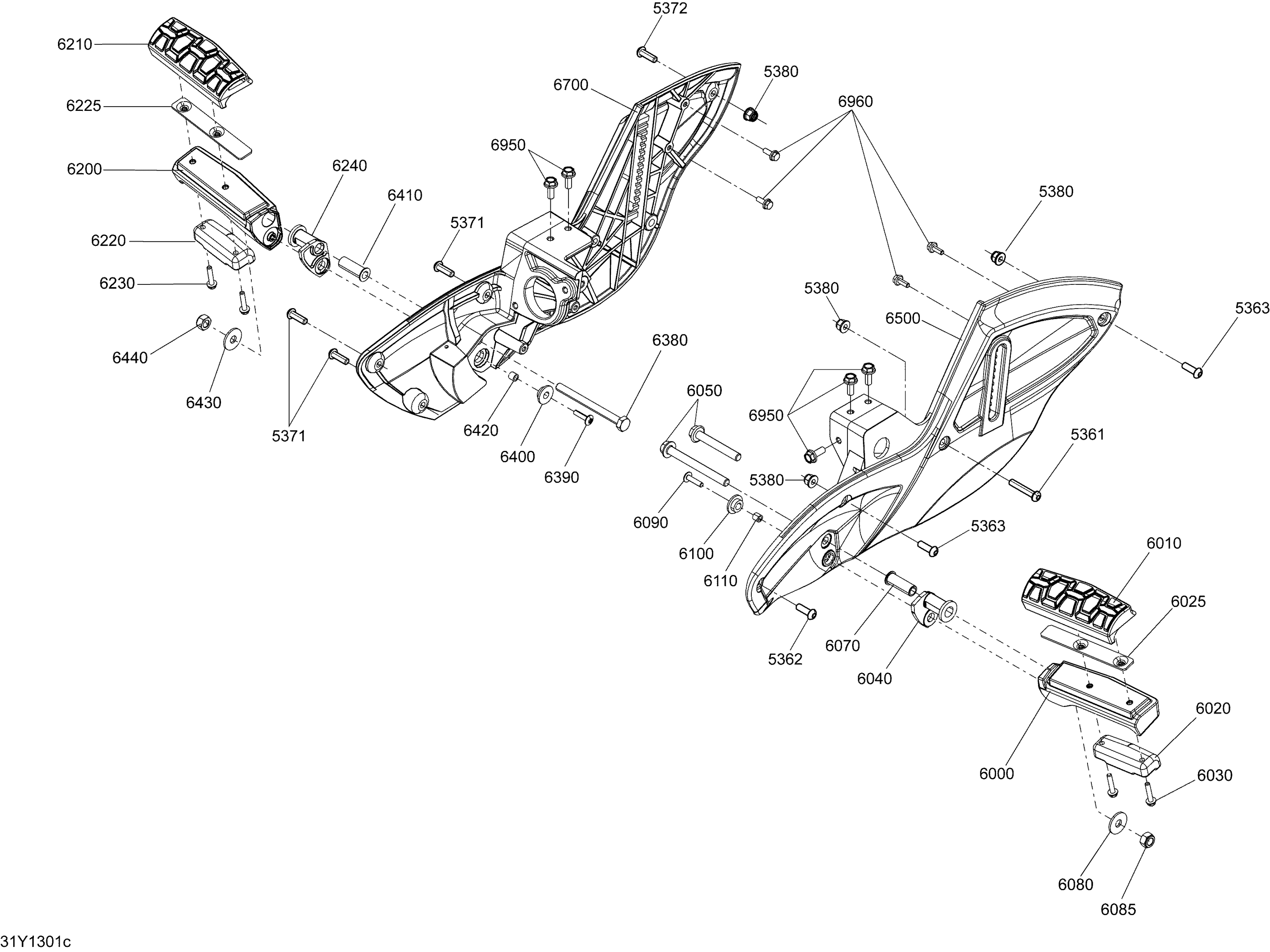 Схема узла: Body And Accessories Footrest_RT