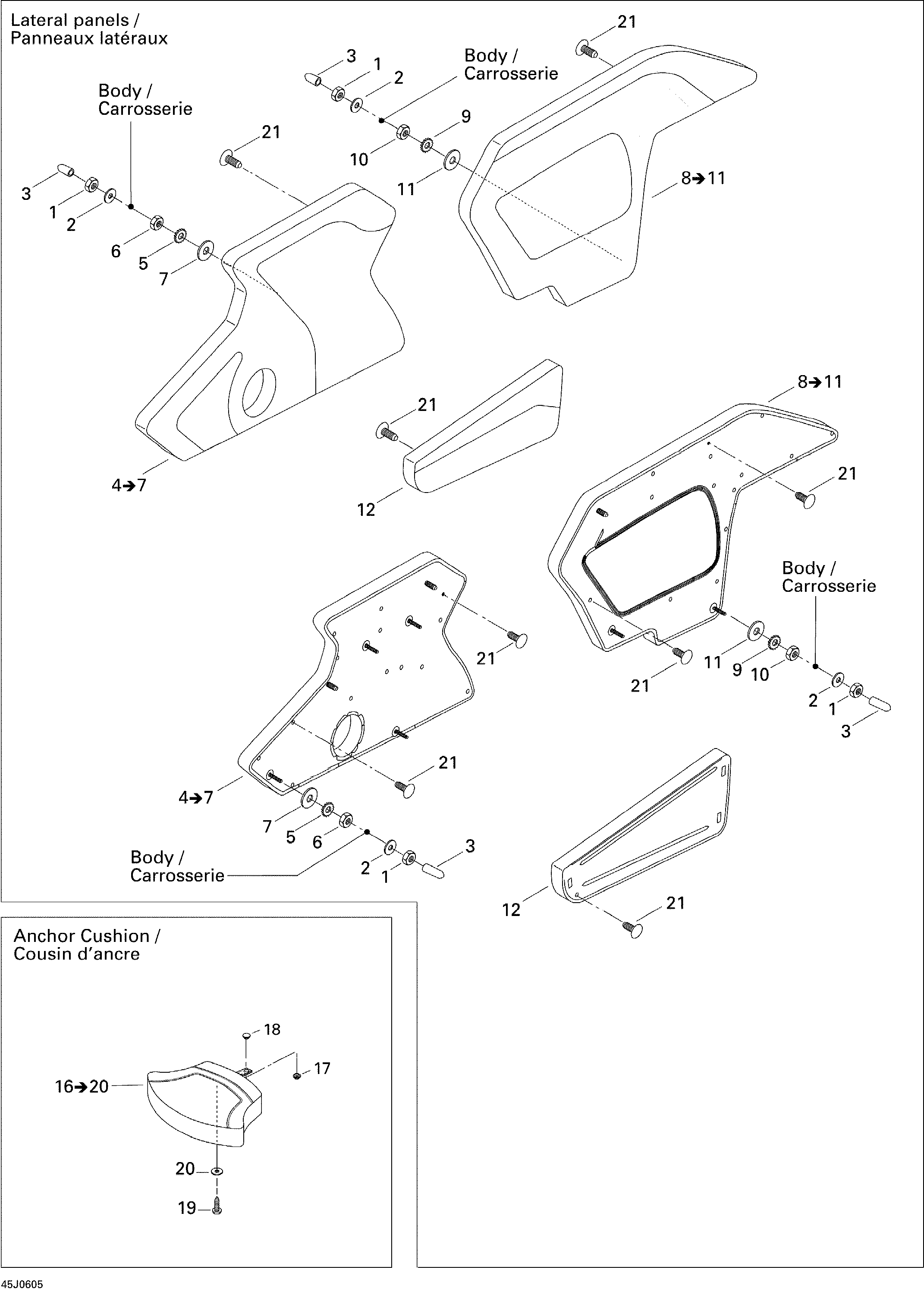 Lateral Panel And Anchor Cushion