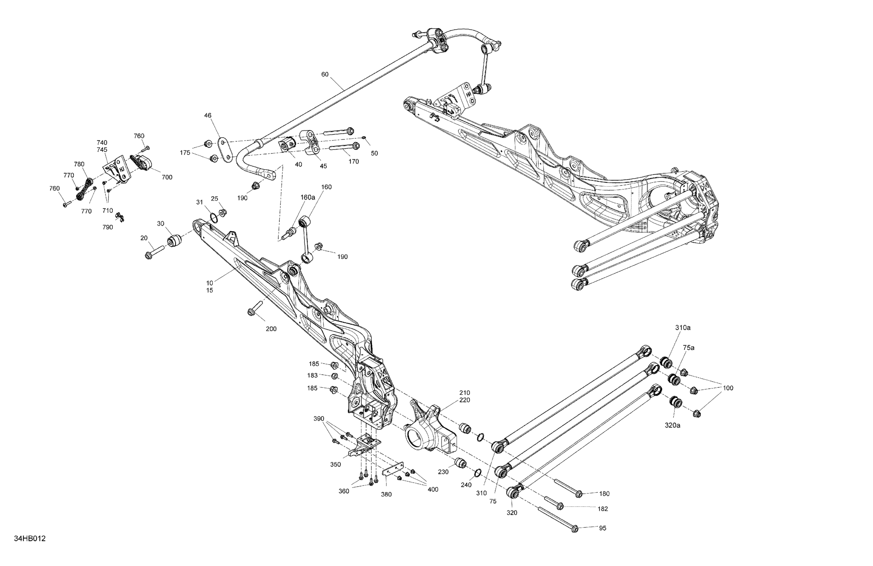 Схема узла: Suspension - Rear Components