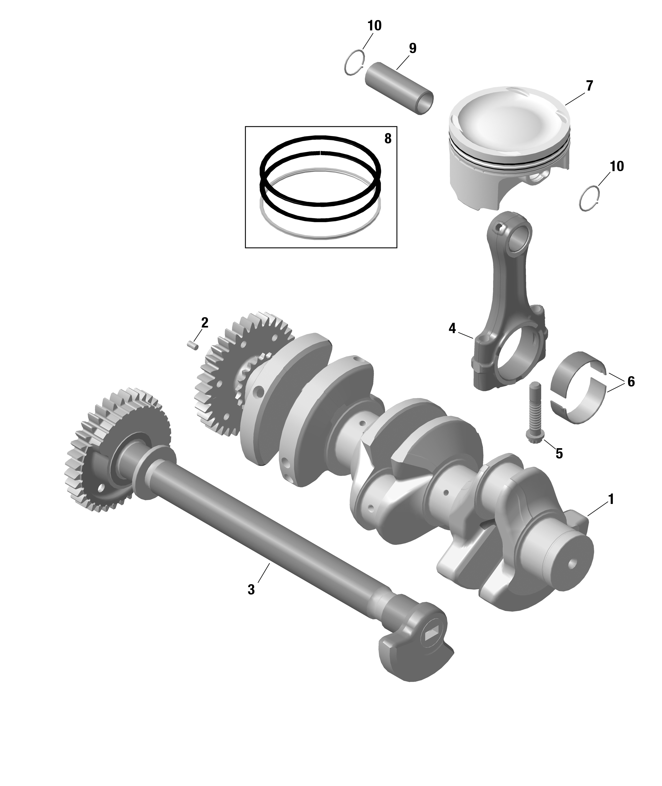 ROTAX - Crankshaft and Pistons