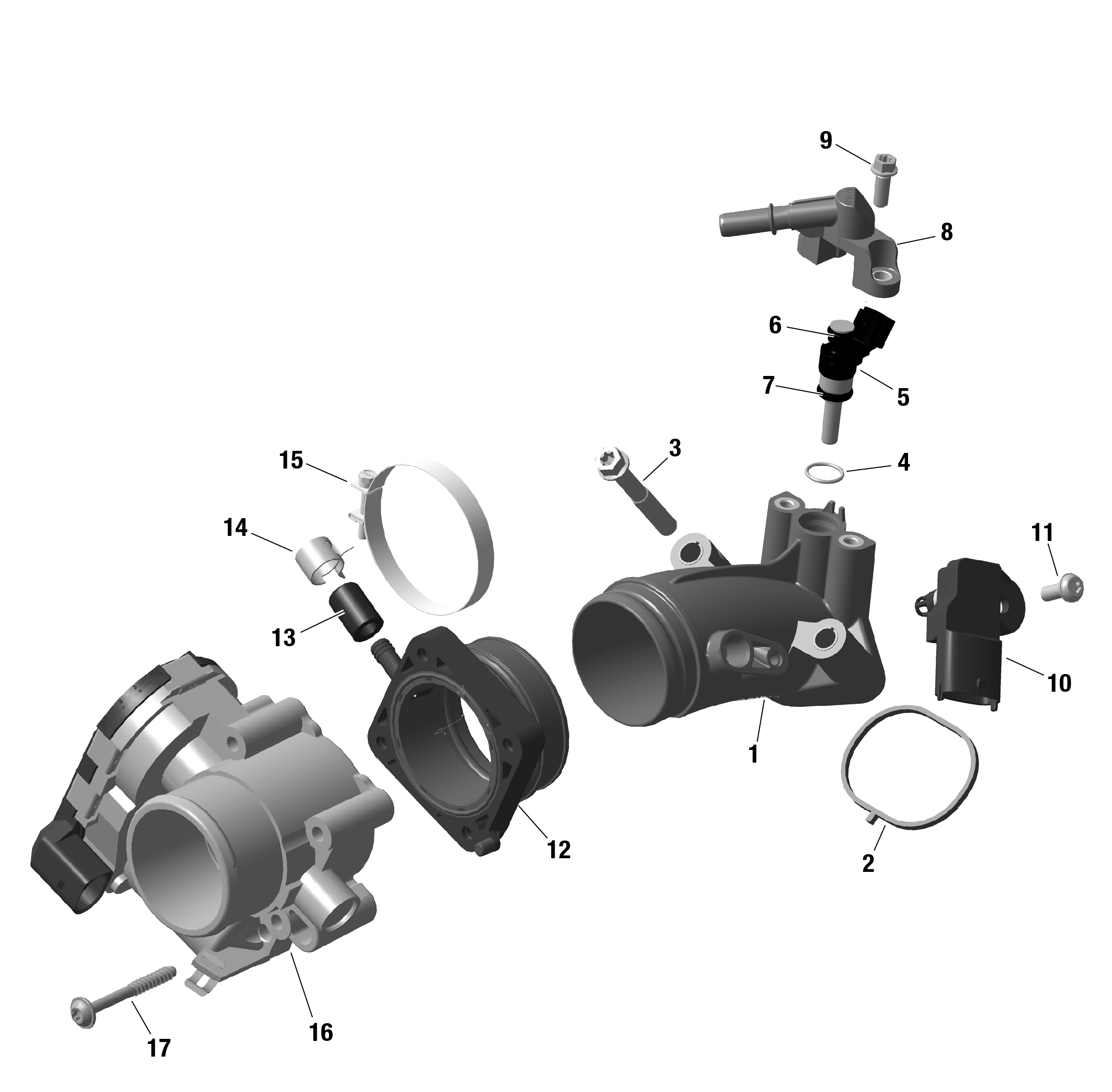 ROTAX - Air Intake Manifold And Throttle Body - Electronic Throttle Control