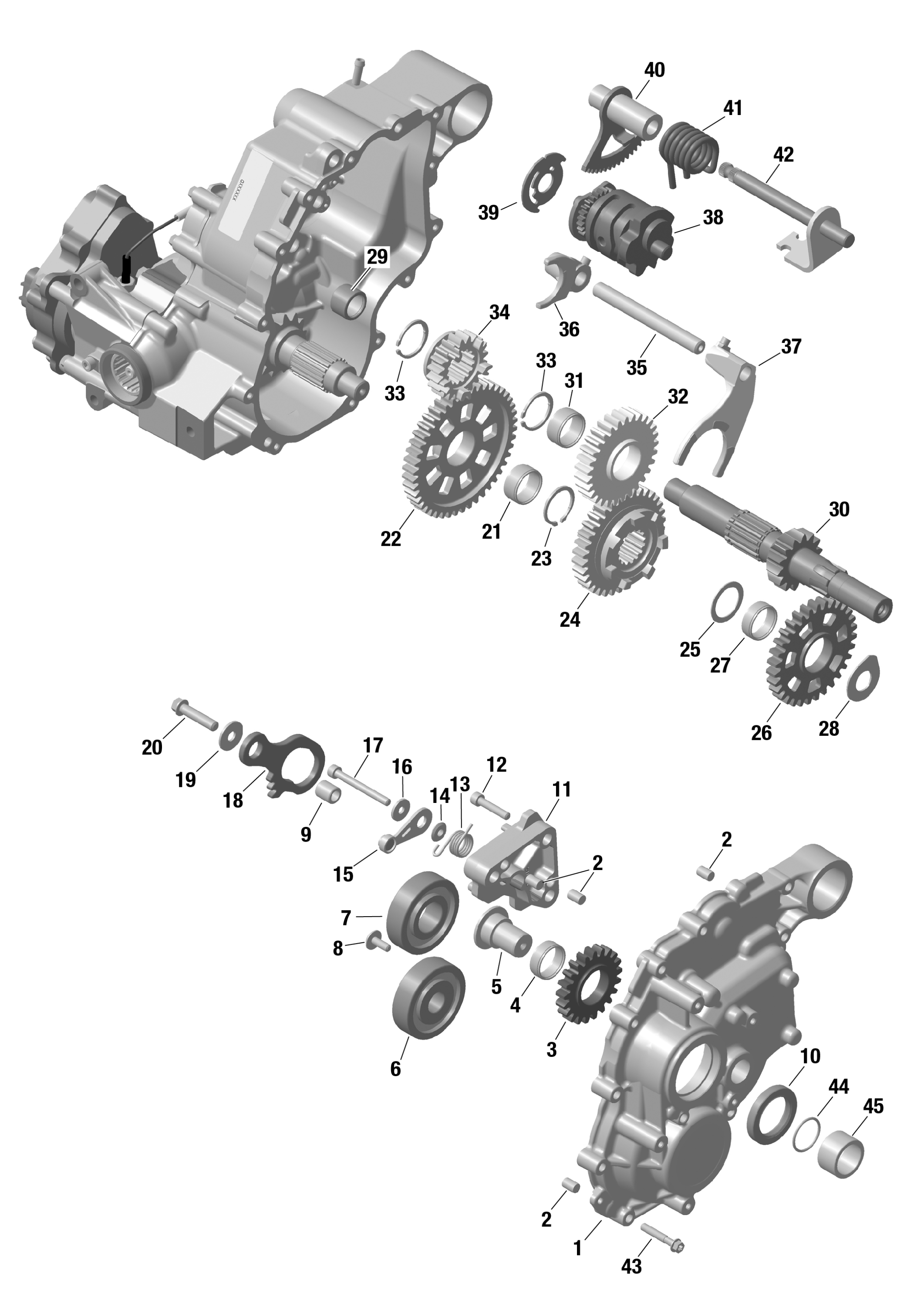 Схема узла: ROTAX - GearBox 2