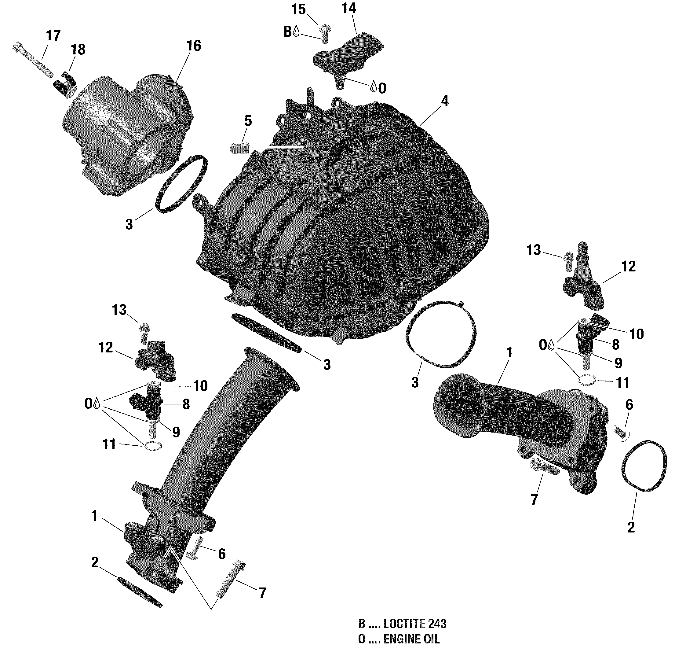 Air Intake Manifold And Throttle Body -  1010R