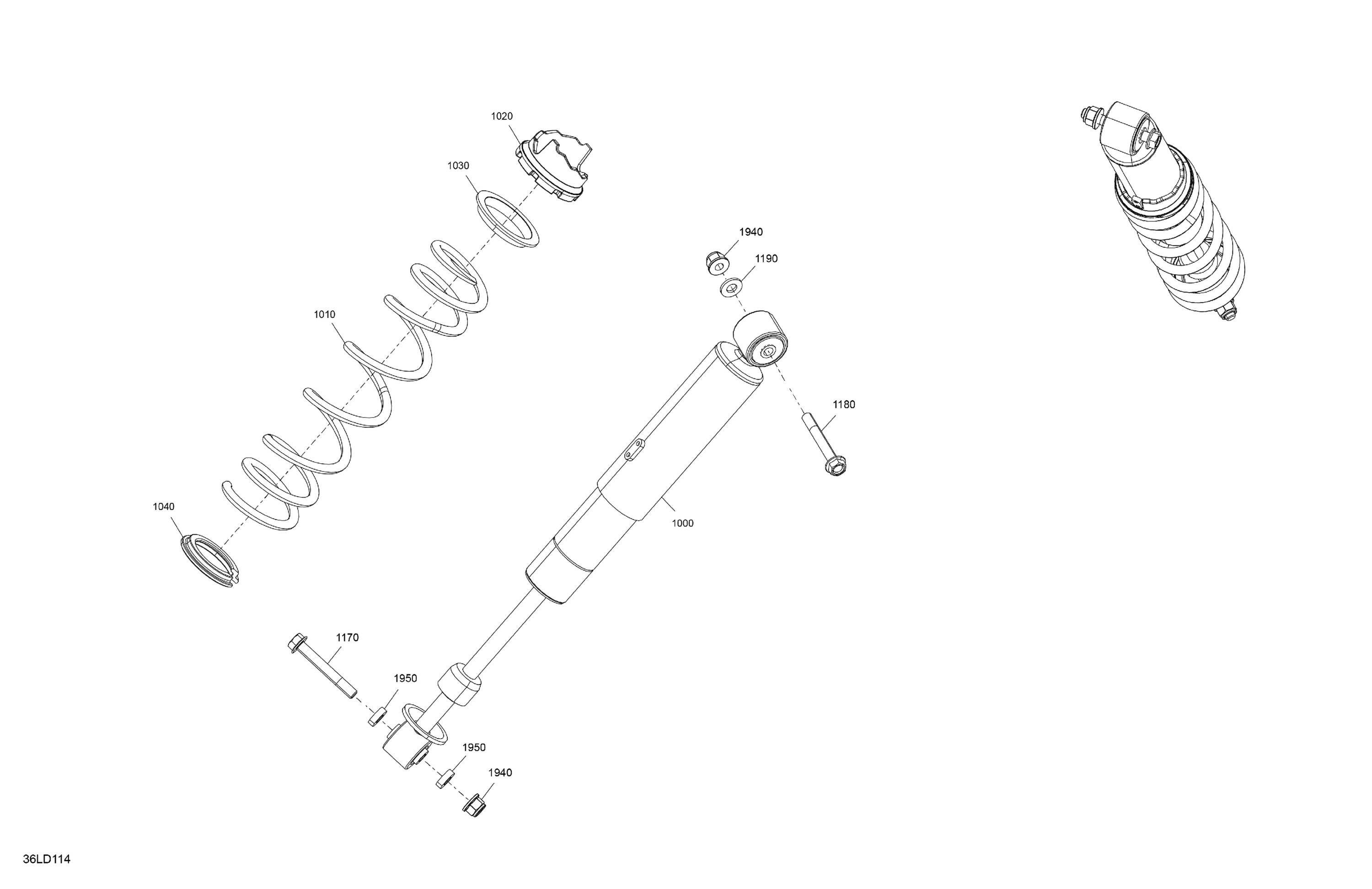 Схема узла: Suspension - Front Shocks