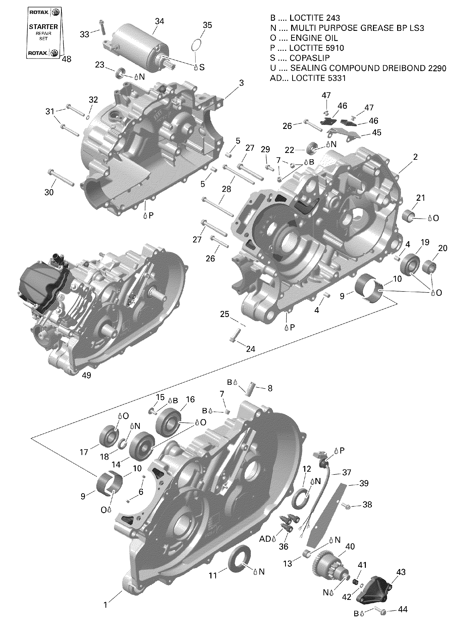 Схема узла: Crankcase