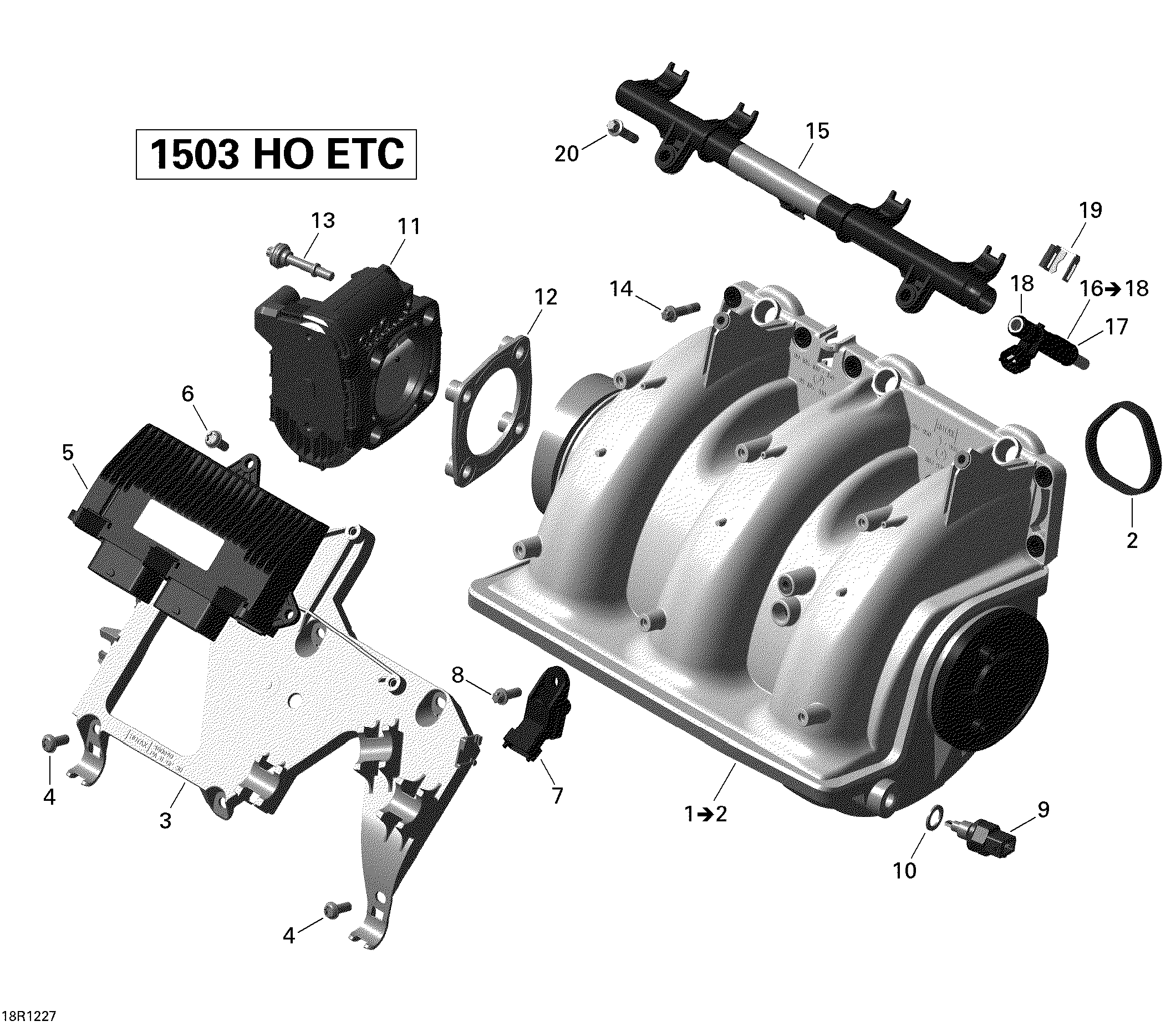 Air Intake Manifold And Throttle Body 3_Sea-Doo Boats