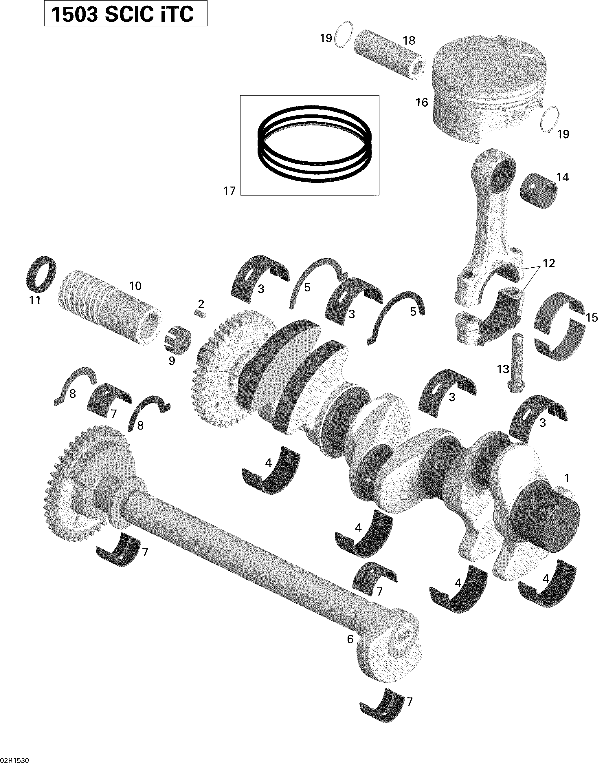 Crankshaft, Pistons And Balance Shaft