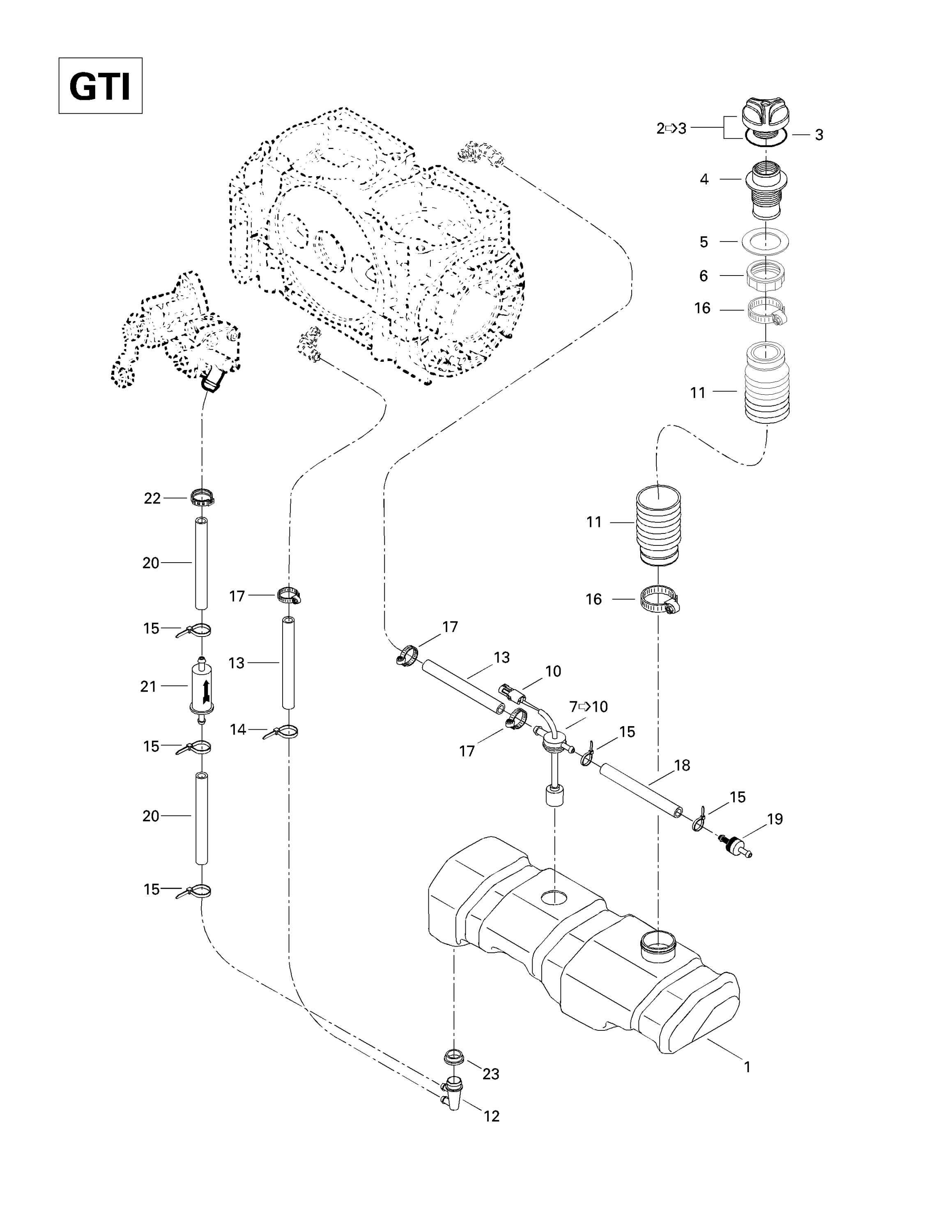 Схема узла: Oil Injection System (GTI)