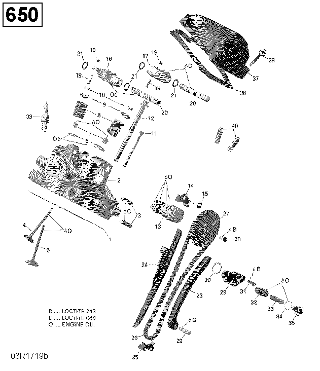 Cylinder Head, Rear - 650 EFI