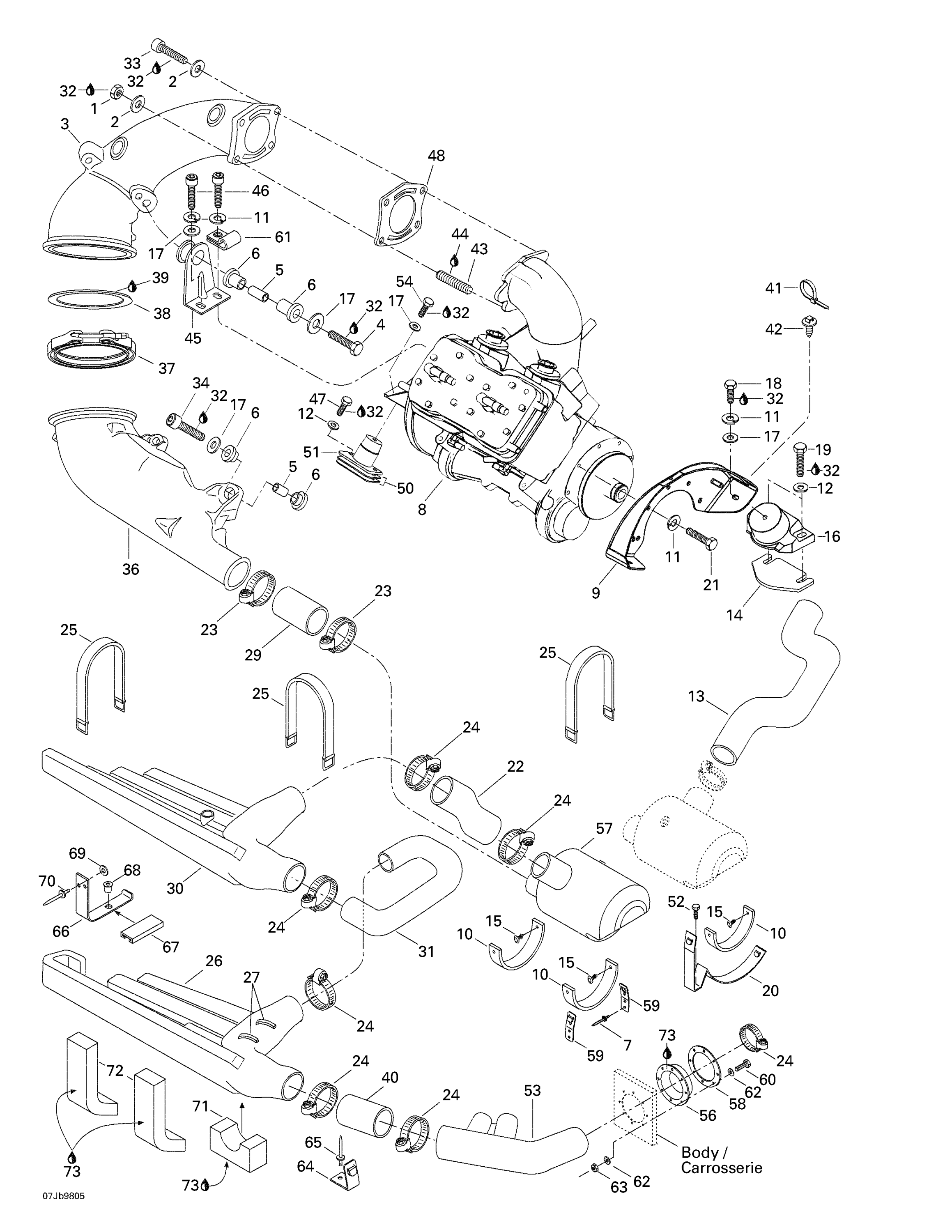 Engine Support And Muffler