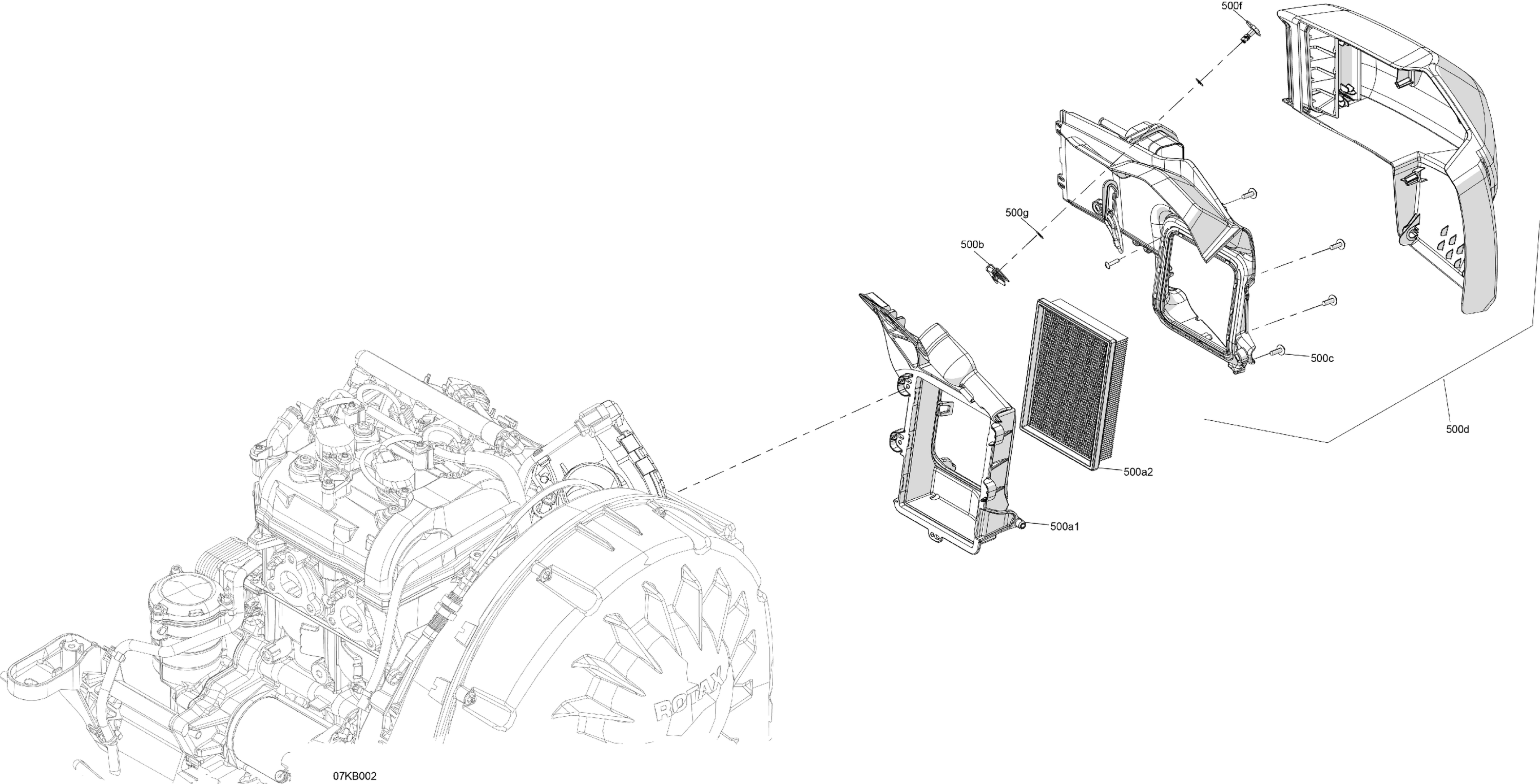 Схема узла: Engine - RH Air Intake