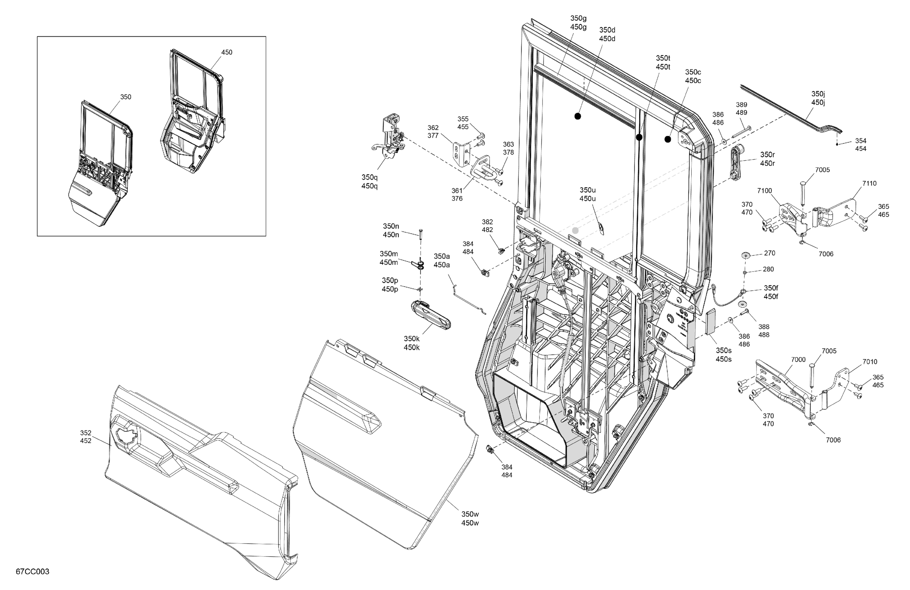 Enclosure Cab - Rear Doors