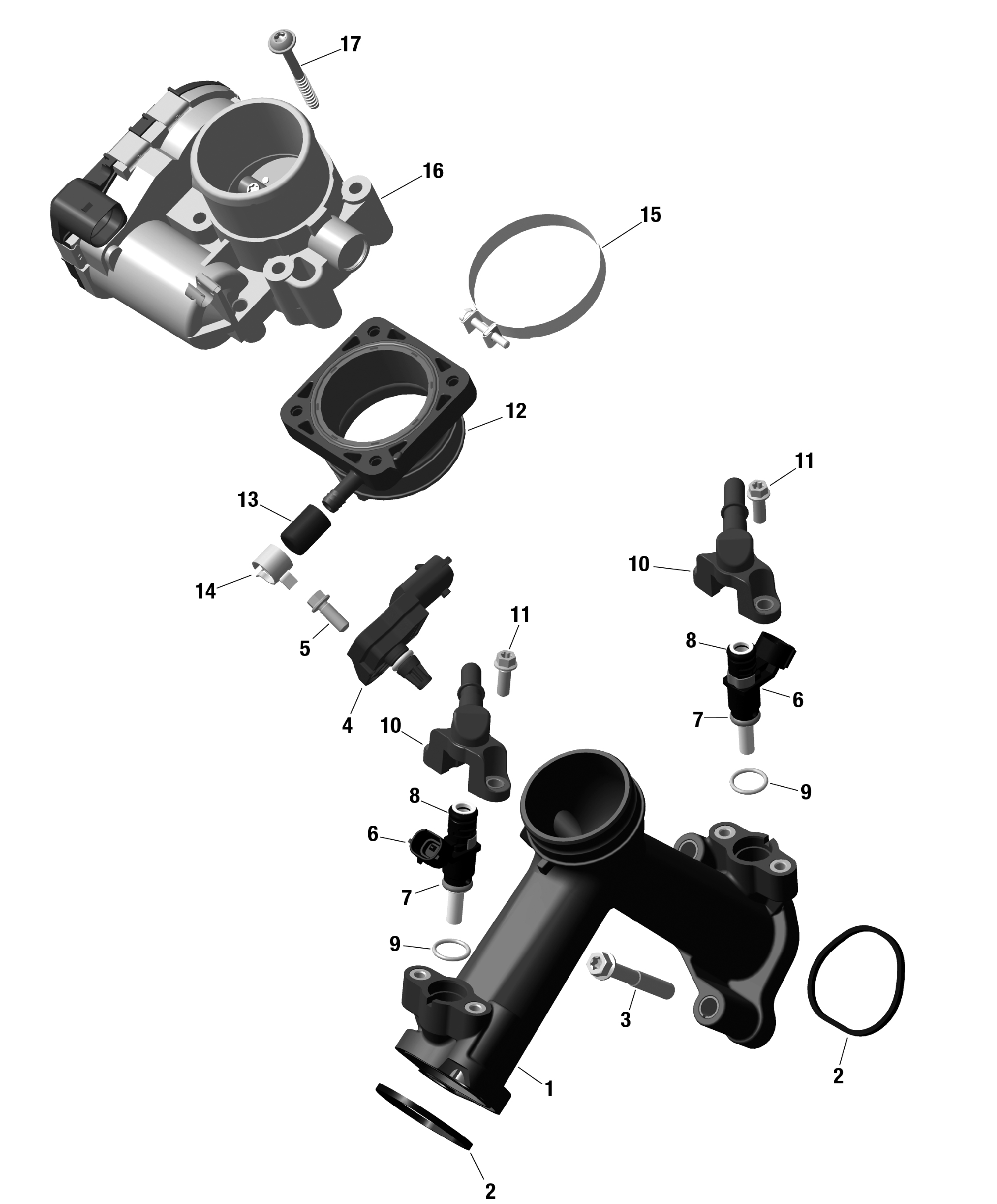 ROTAX - Air Intake Manifold And Throttle Body