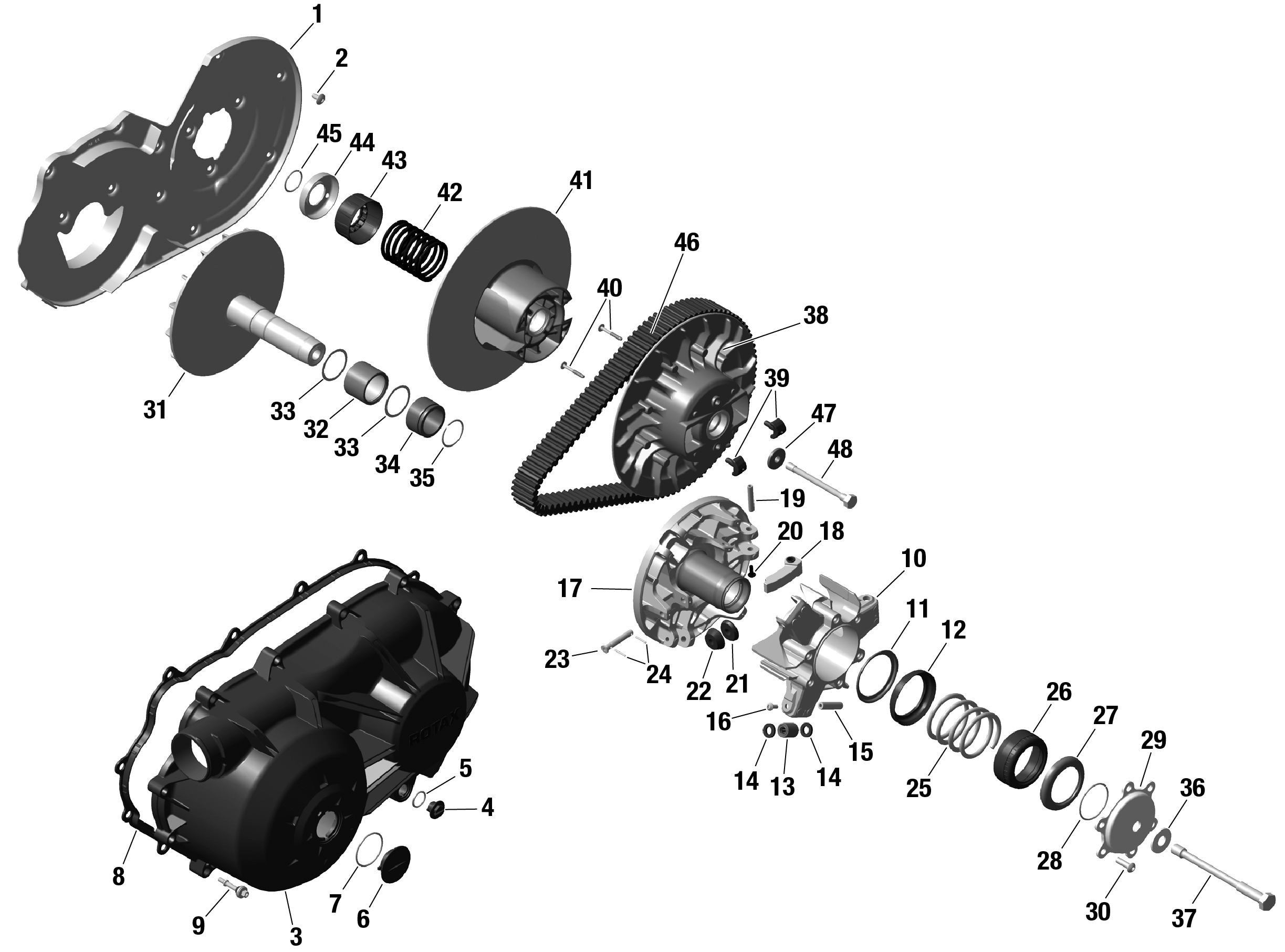 Схема узла: ROTAX - CVT