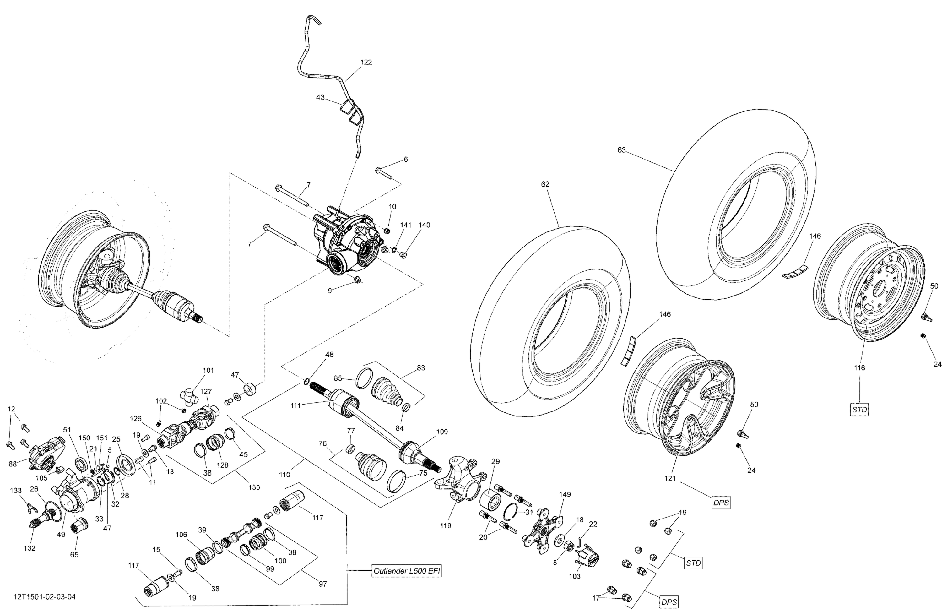 Схема узла: Drive System, Front _12T1502