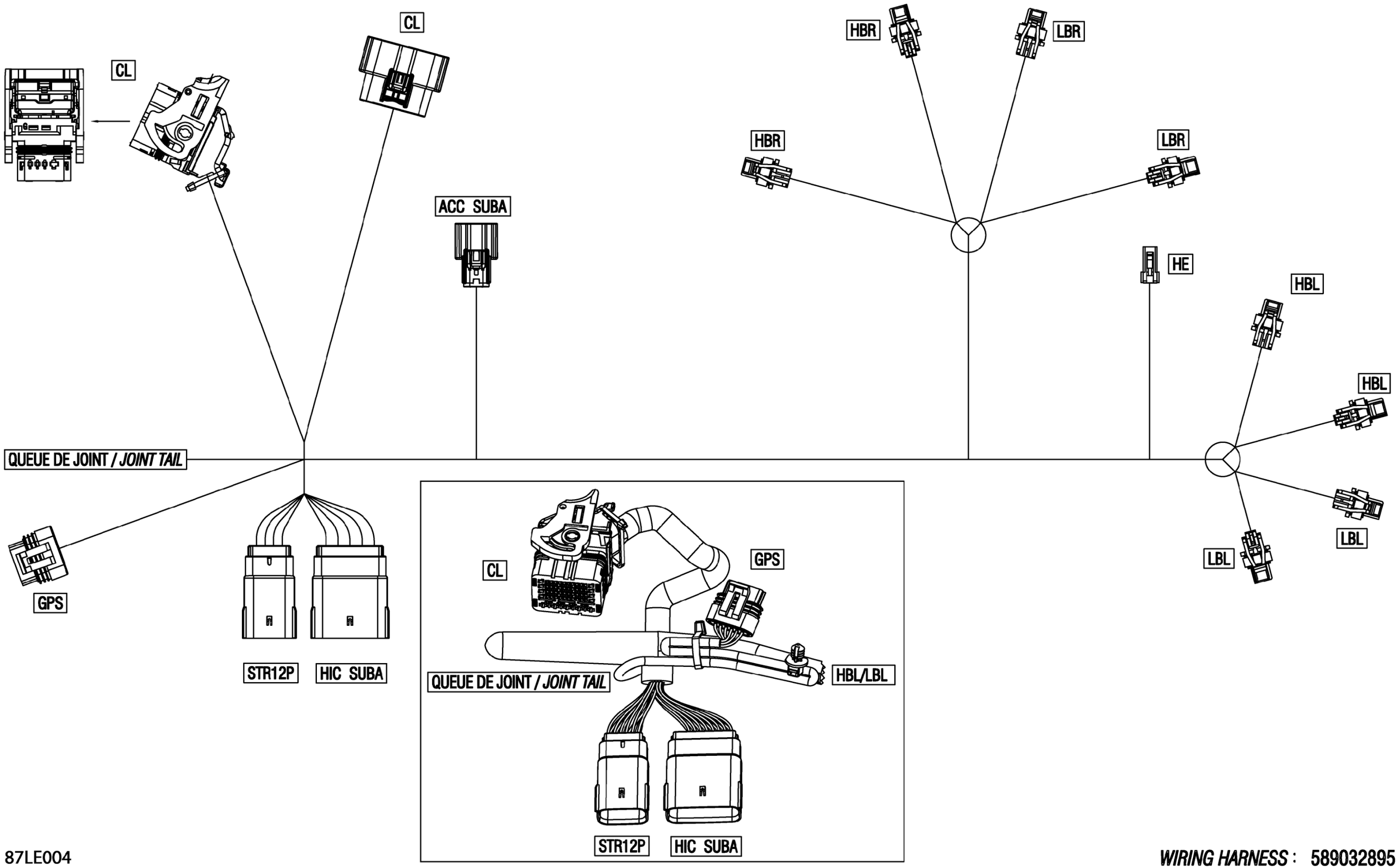 Схема узла: Electric - Hood Wiring Harness - 515179731