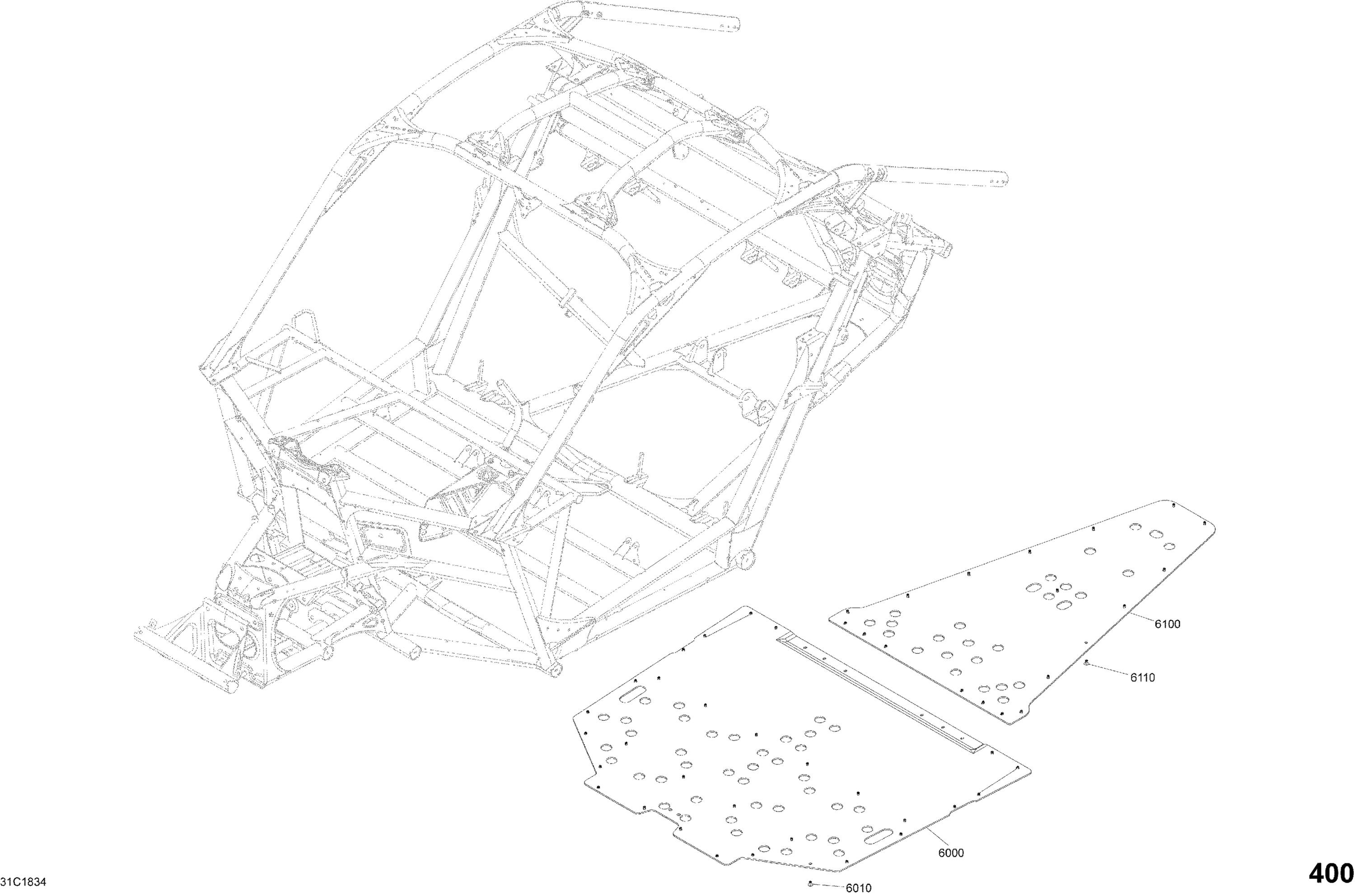 Body Floor Part Maverick X3 Timeless Black - Package XRSDPS