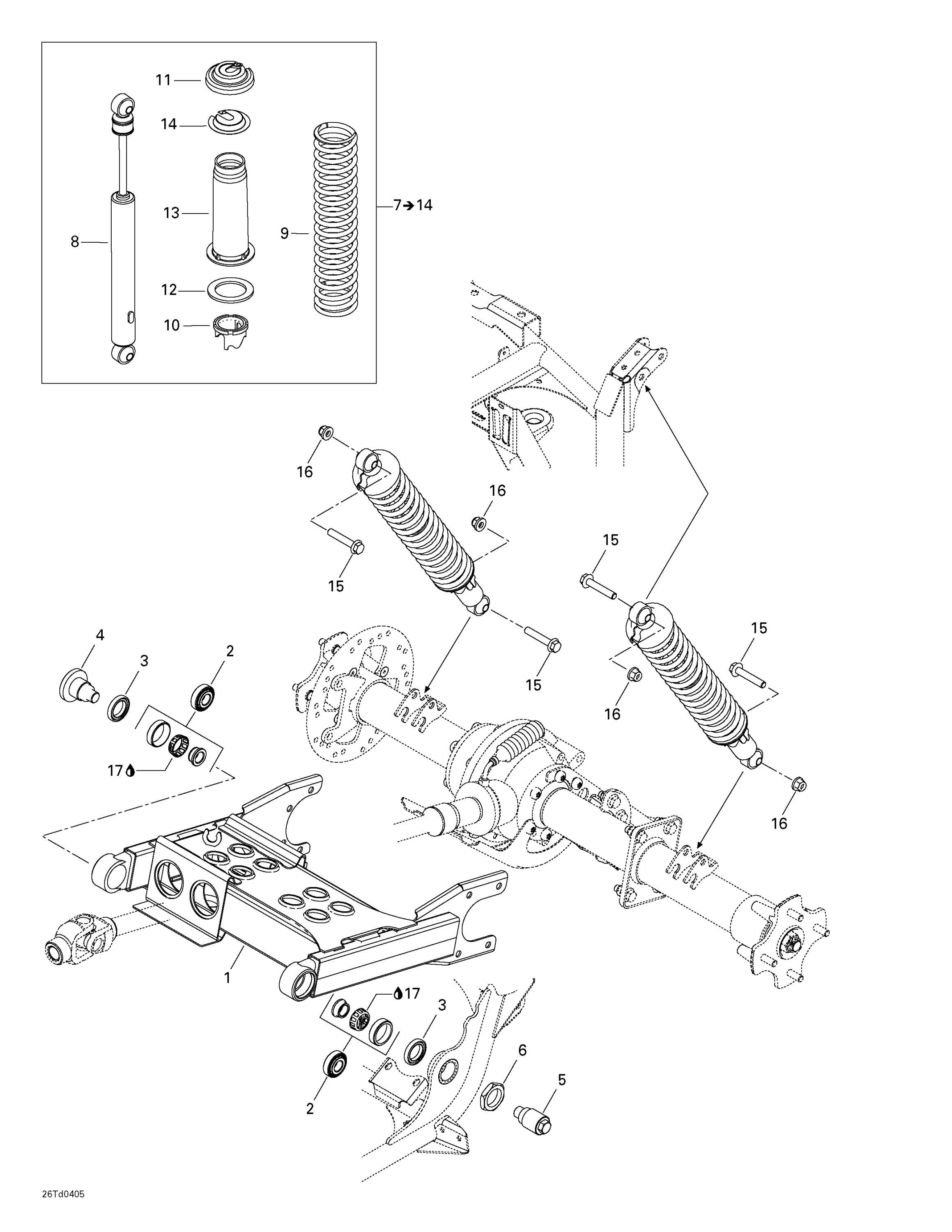 Схема узла: Rear Suspension