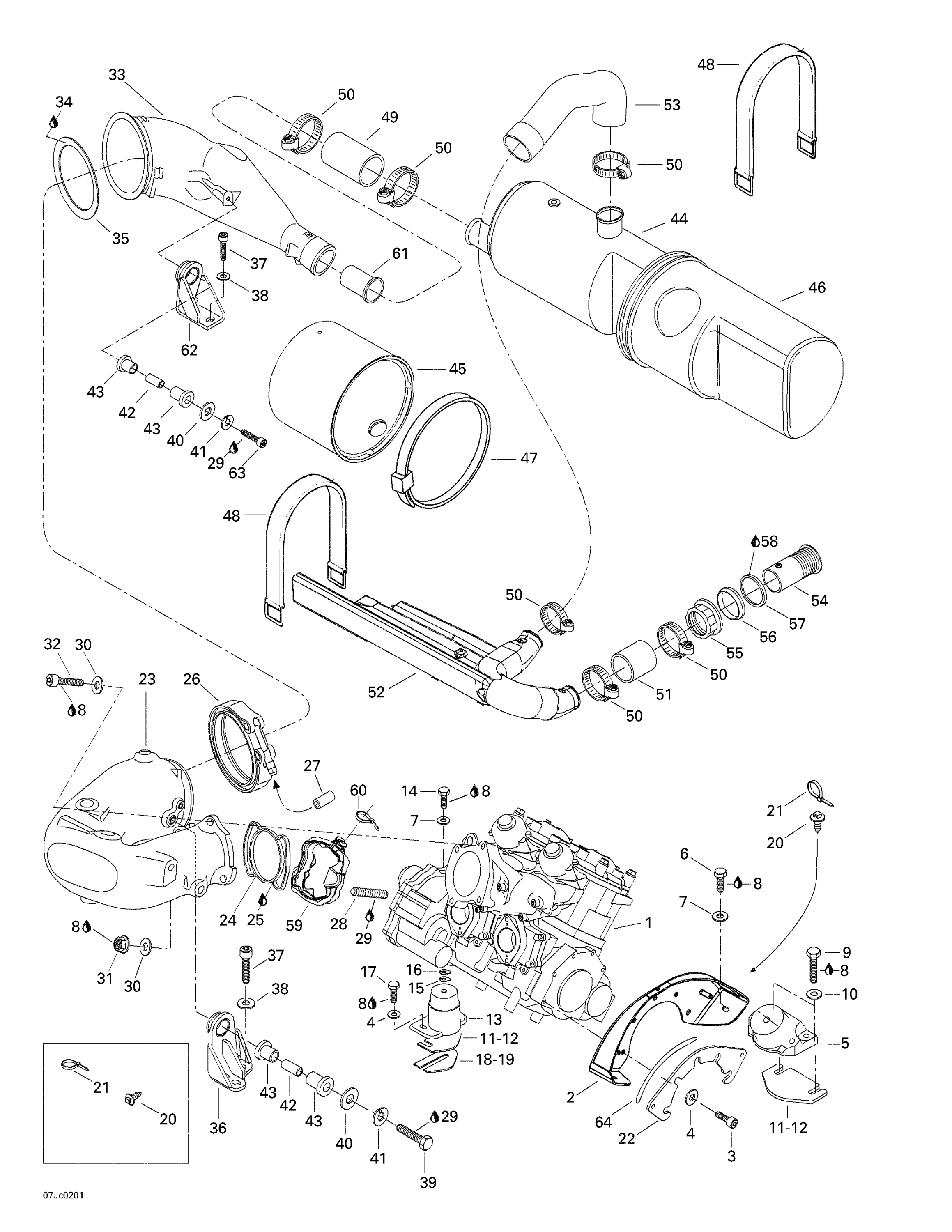 Engine Support And Muffler