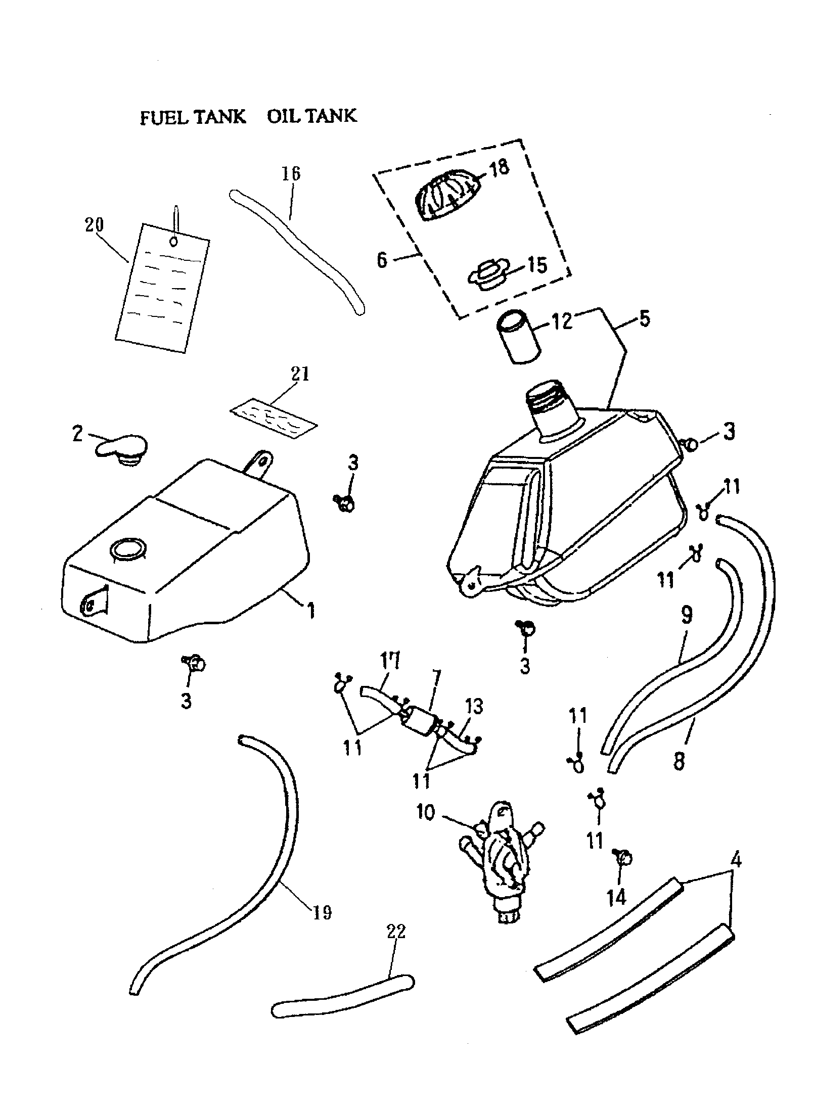 Fuel Tank, Oil Tank