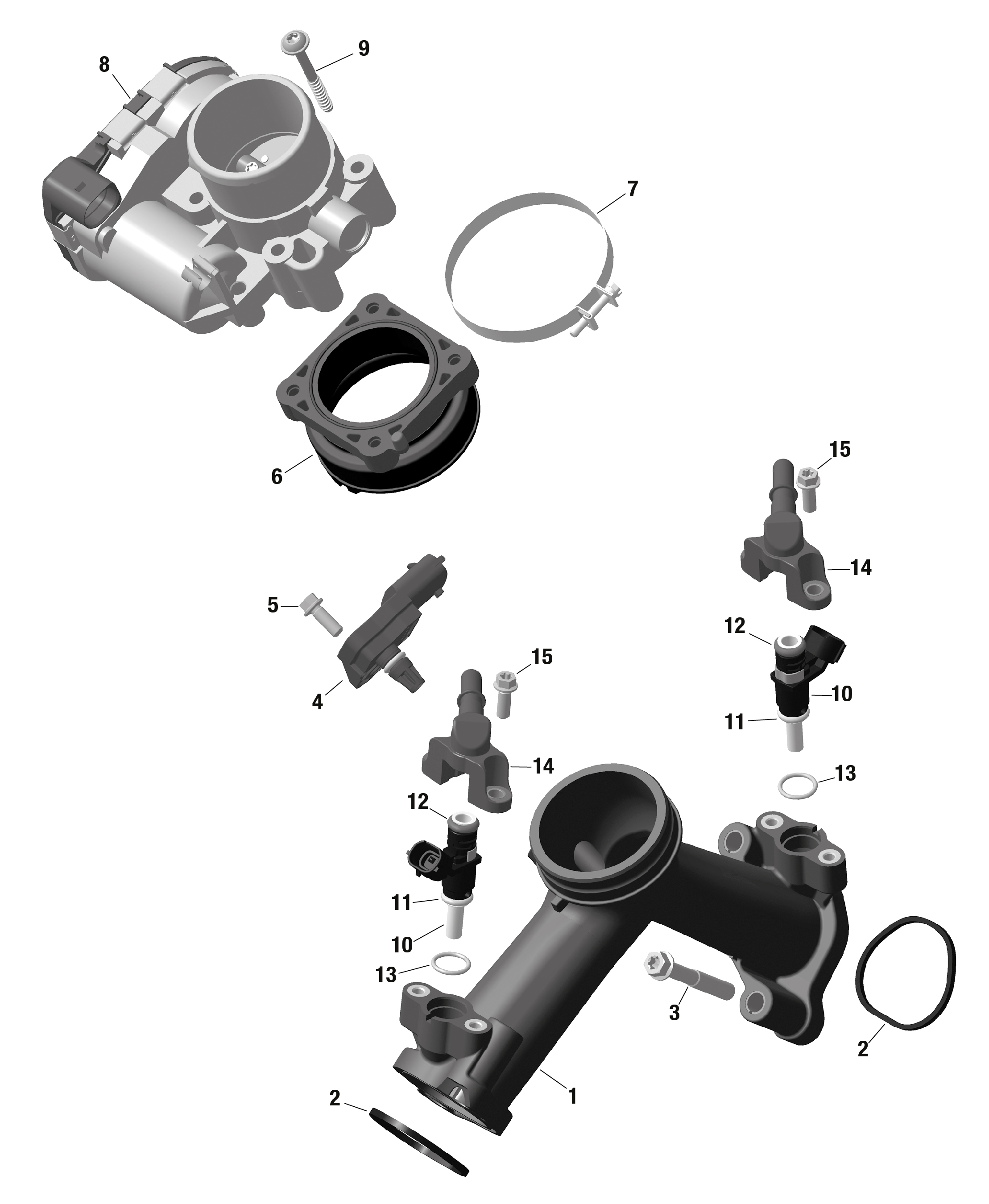 ROTAX - Air Intake Manifold And Throttle Body