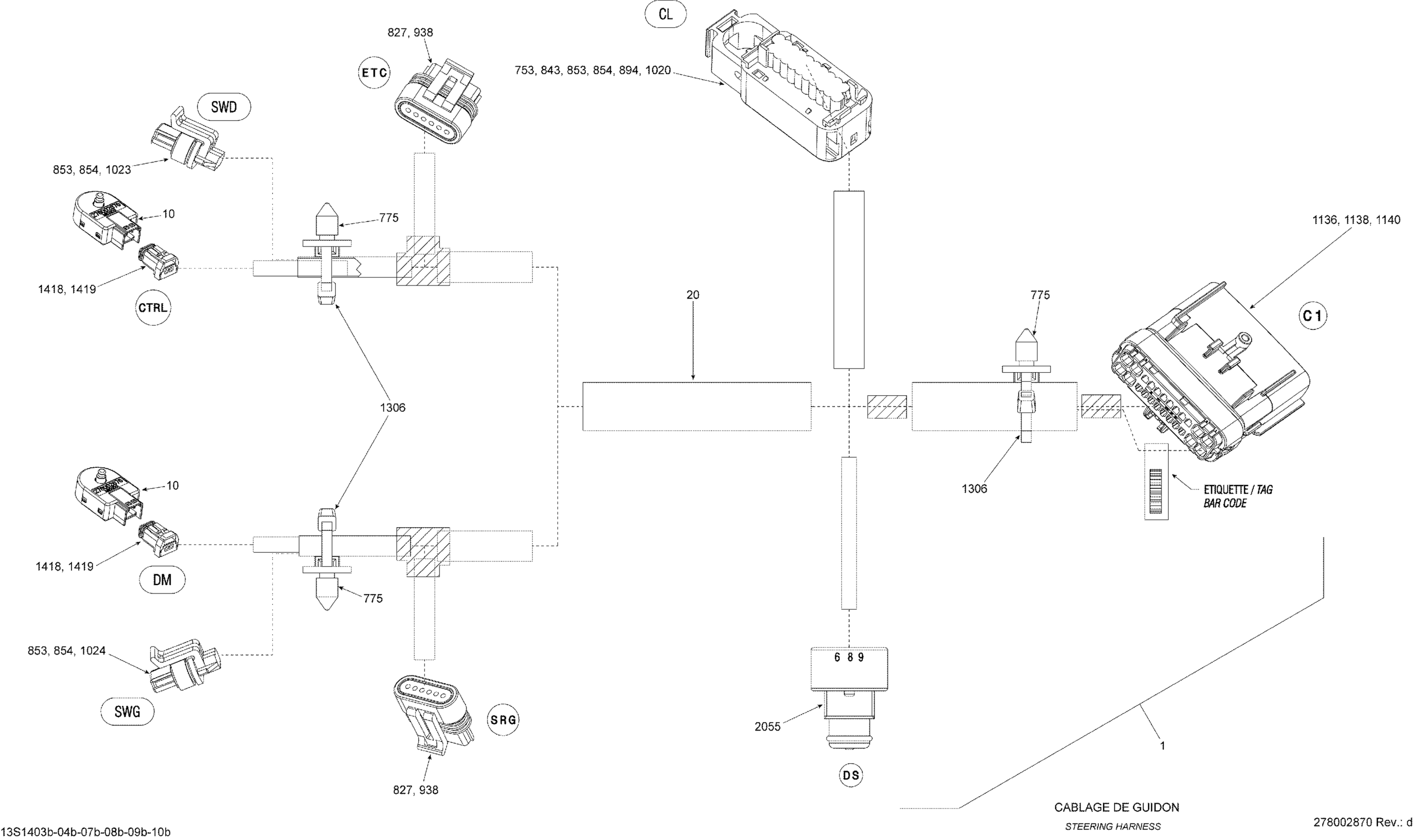 Electrical Harness Steering Harness_13S1409b