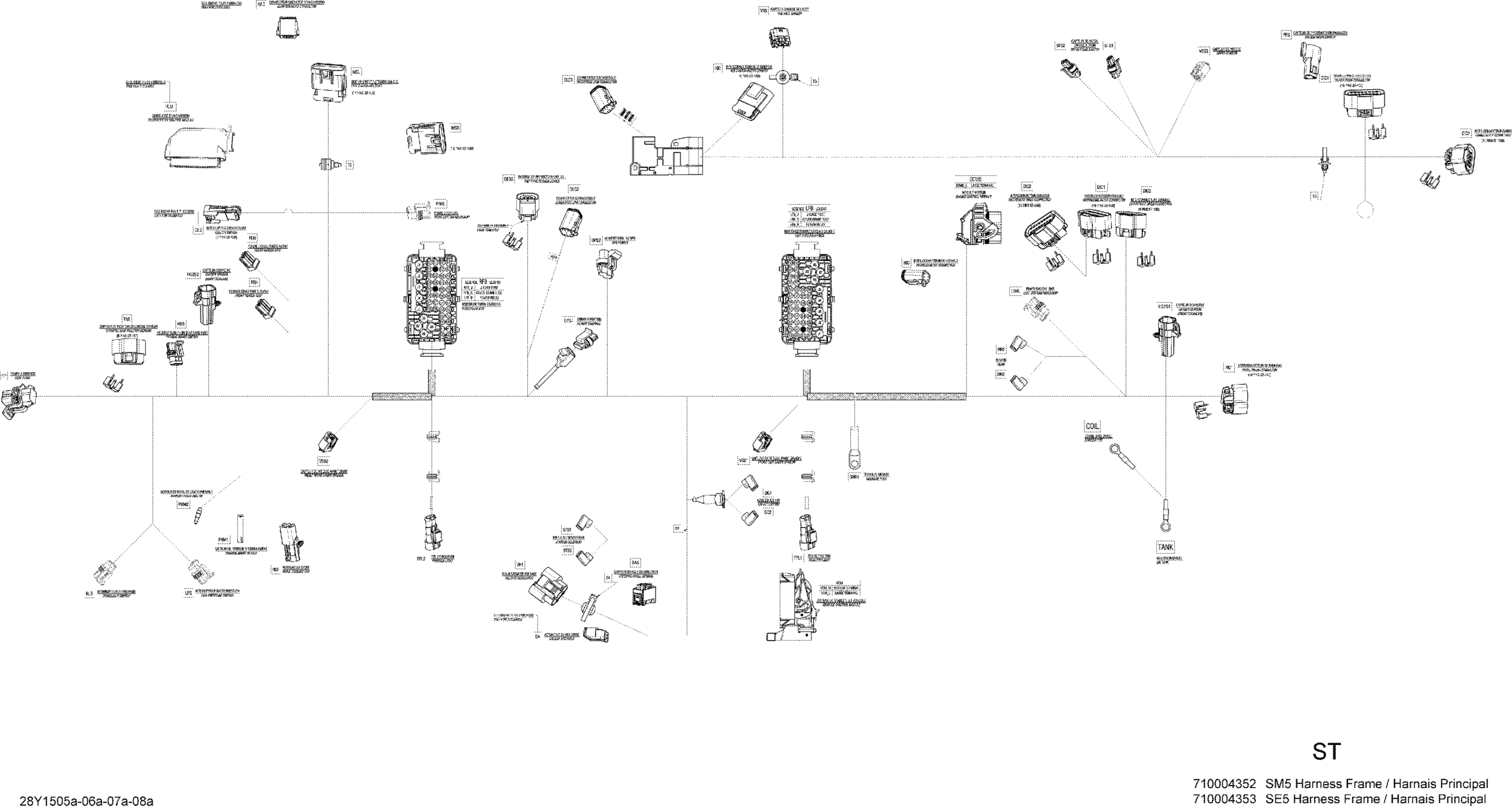 Схема узла: Electrical Harness Frame SM5_28Y1505a