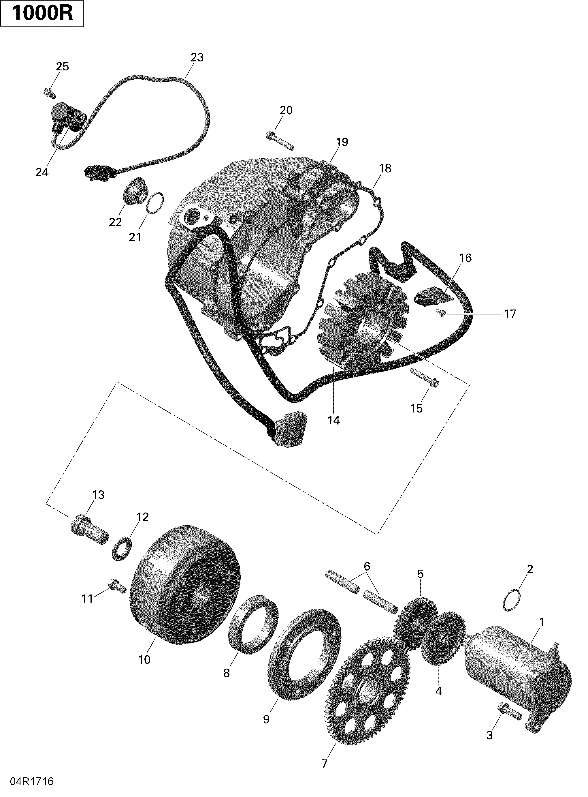 Magneto and Electric Starter - 1000R