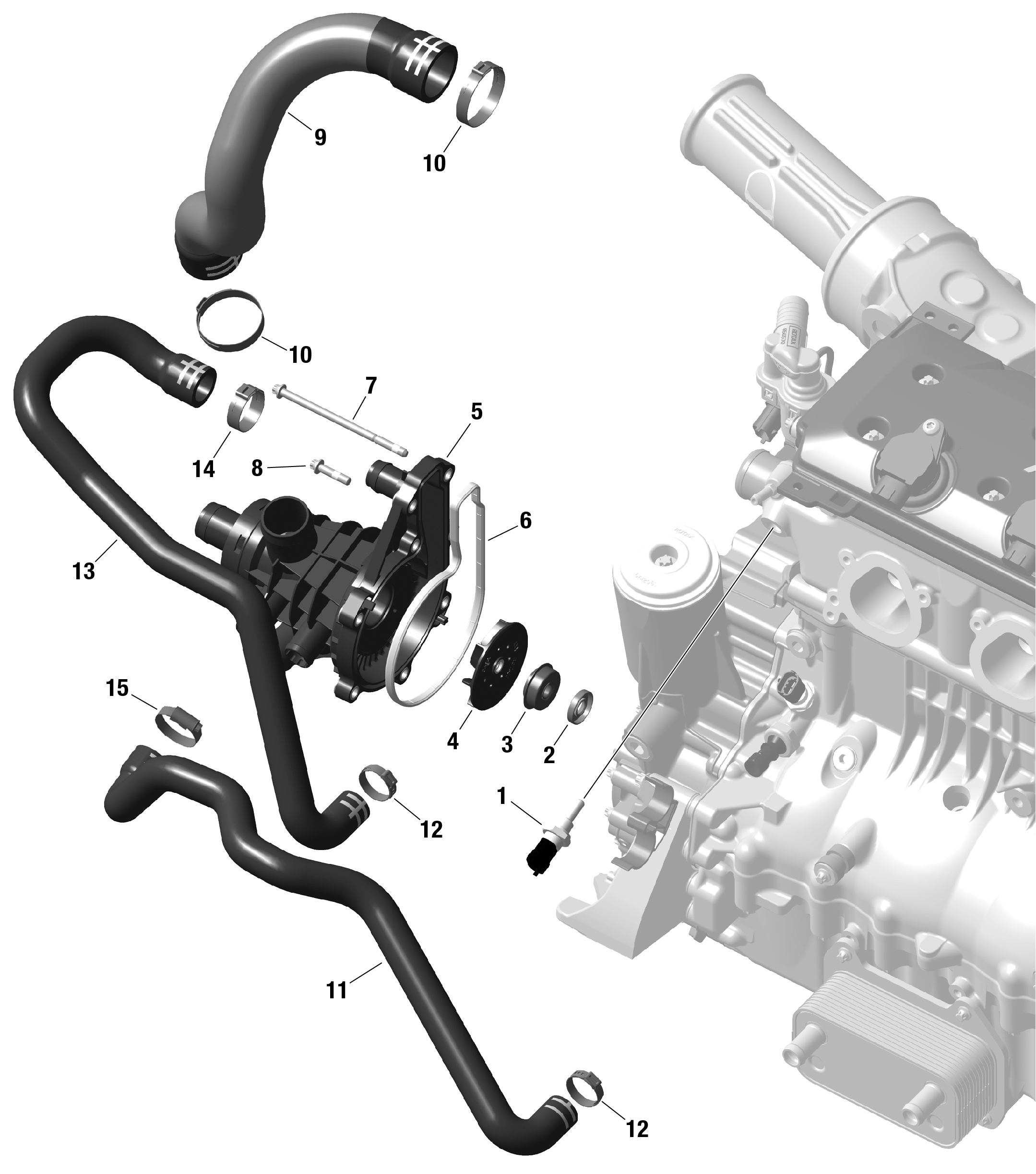 Схема узла: ROTAX - Engine Cooling