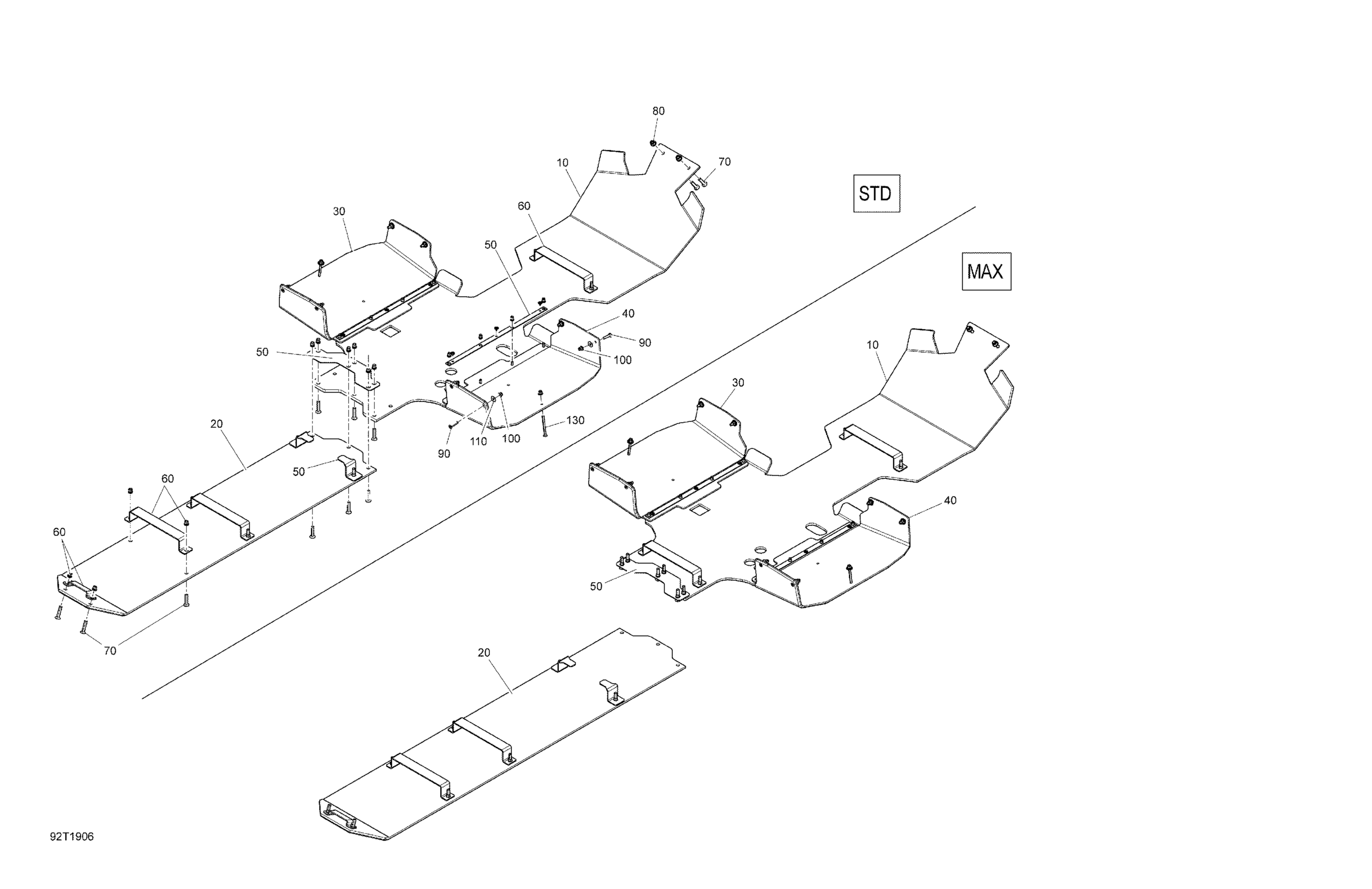 Схема узла: Skid Plate 6X6 1000 EFI - Skid Plate Option