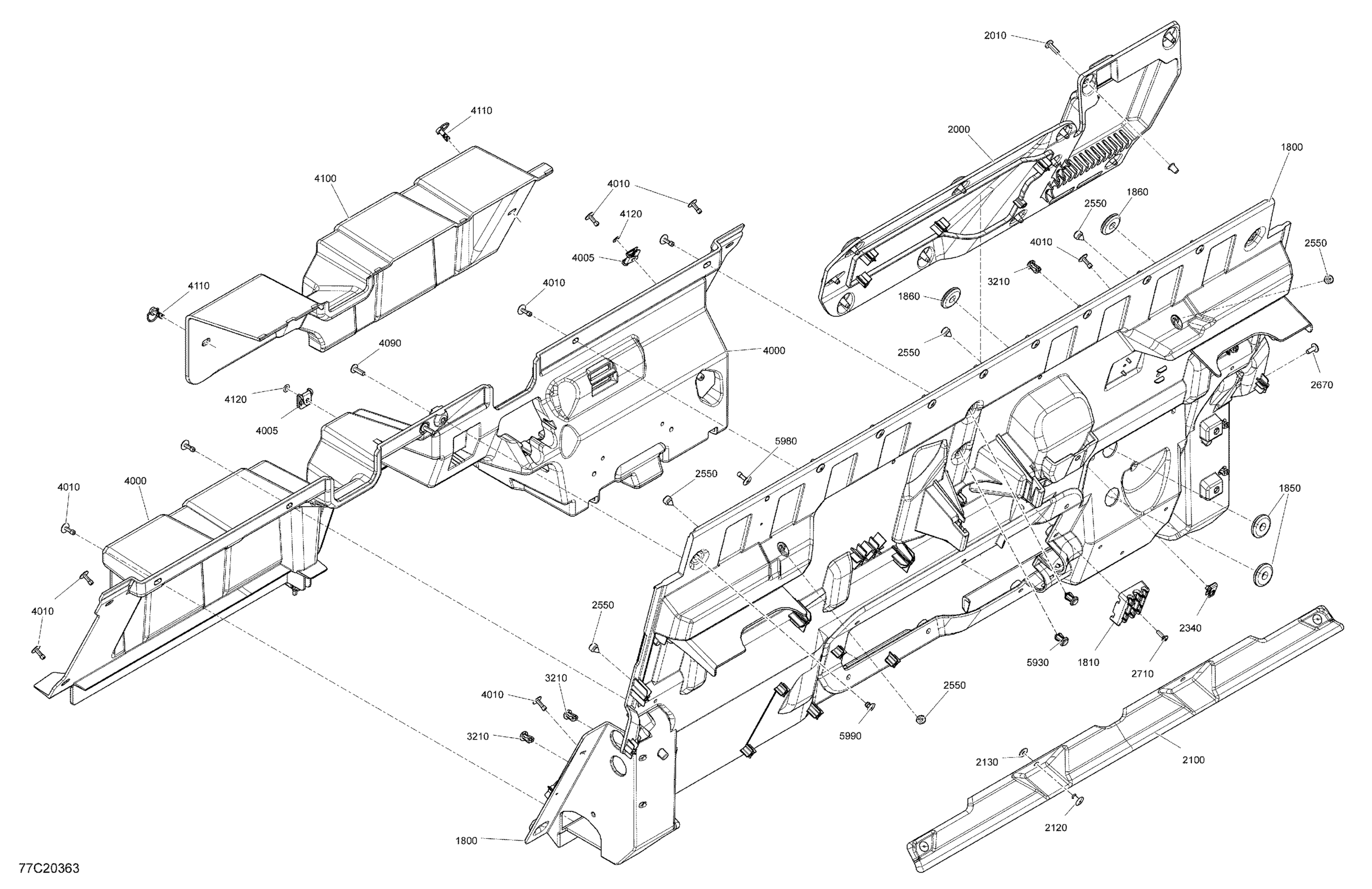 Схема узла: Cab Interior - Back Wall