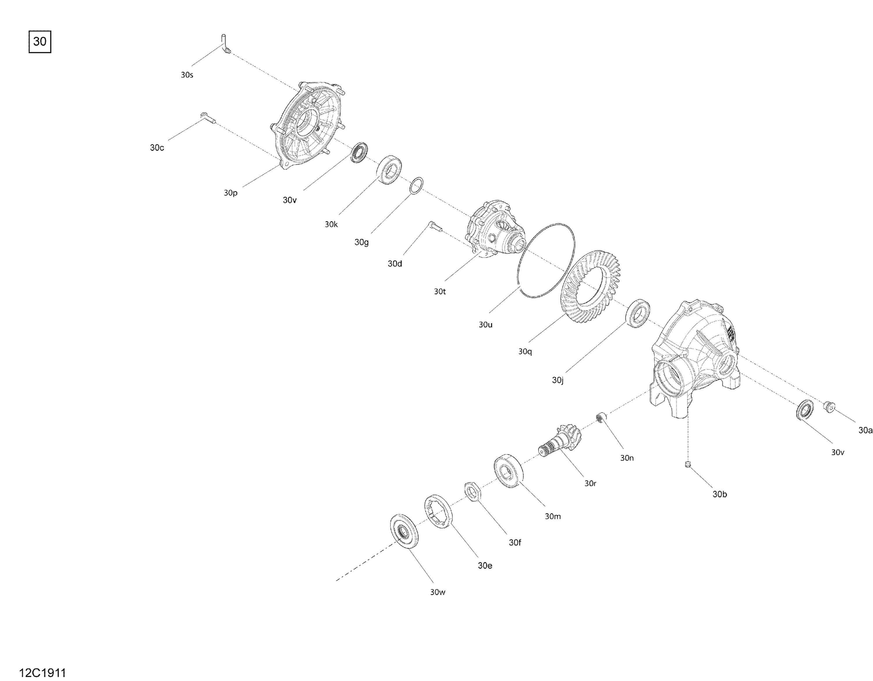 Front Drive - Differential Parts - Except Package XMR