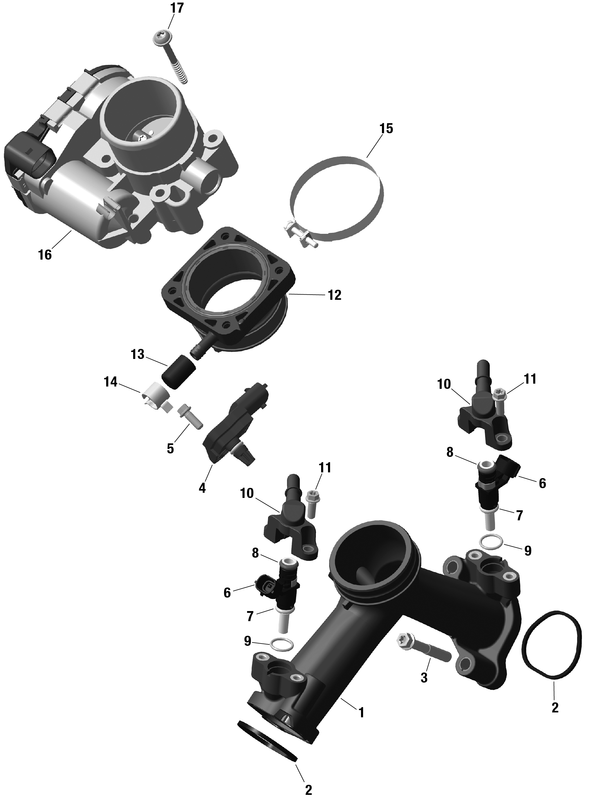 ROTAX - Air Intake Manifold And Throttle Body