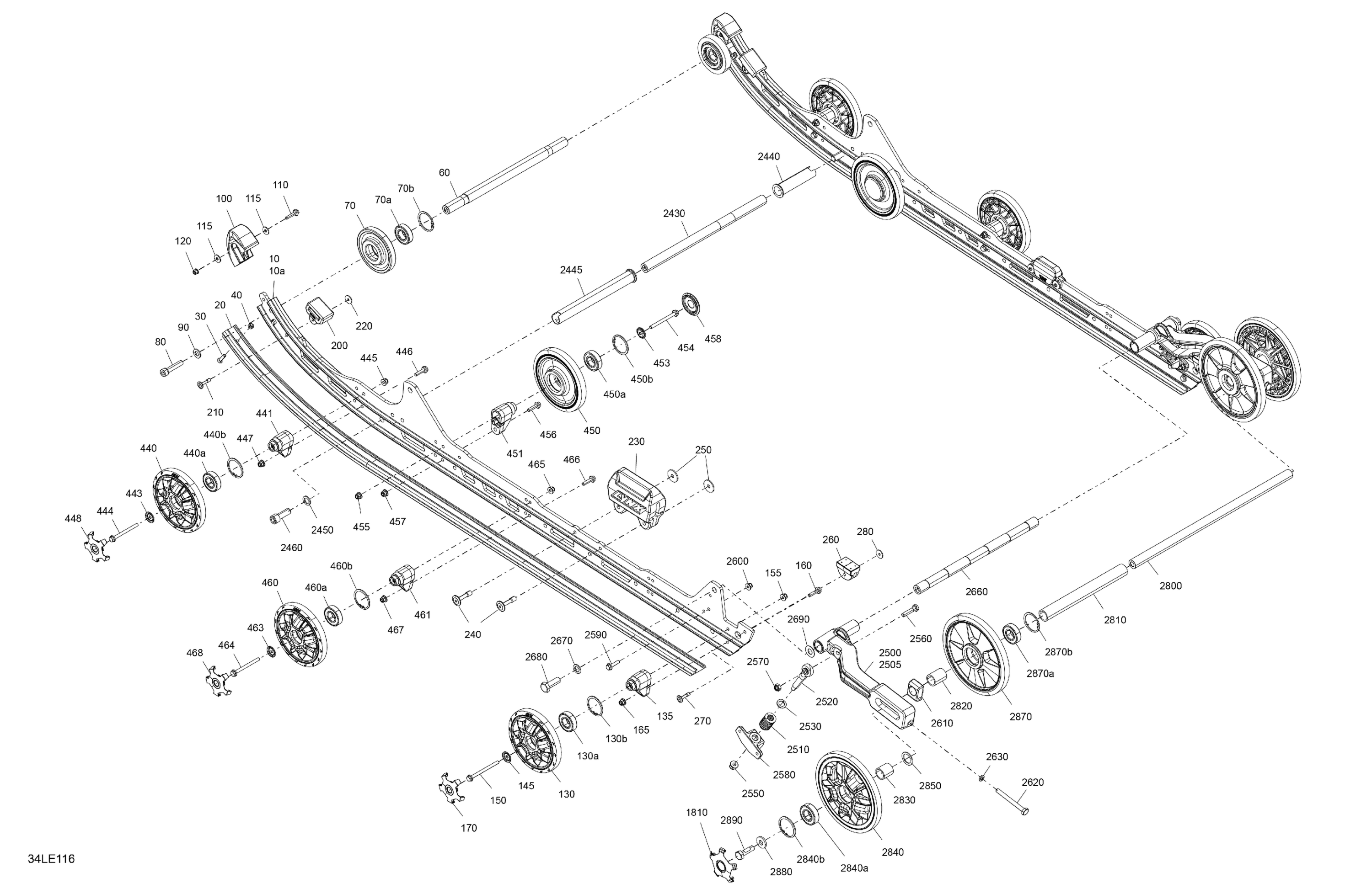 Схема узла: Suspension - Rear - Lower Section