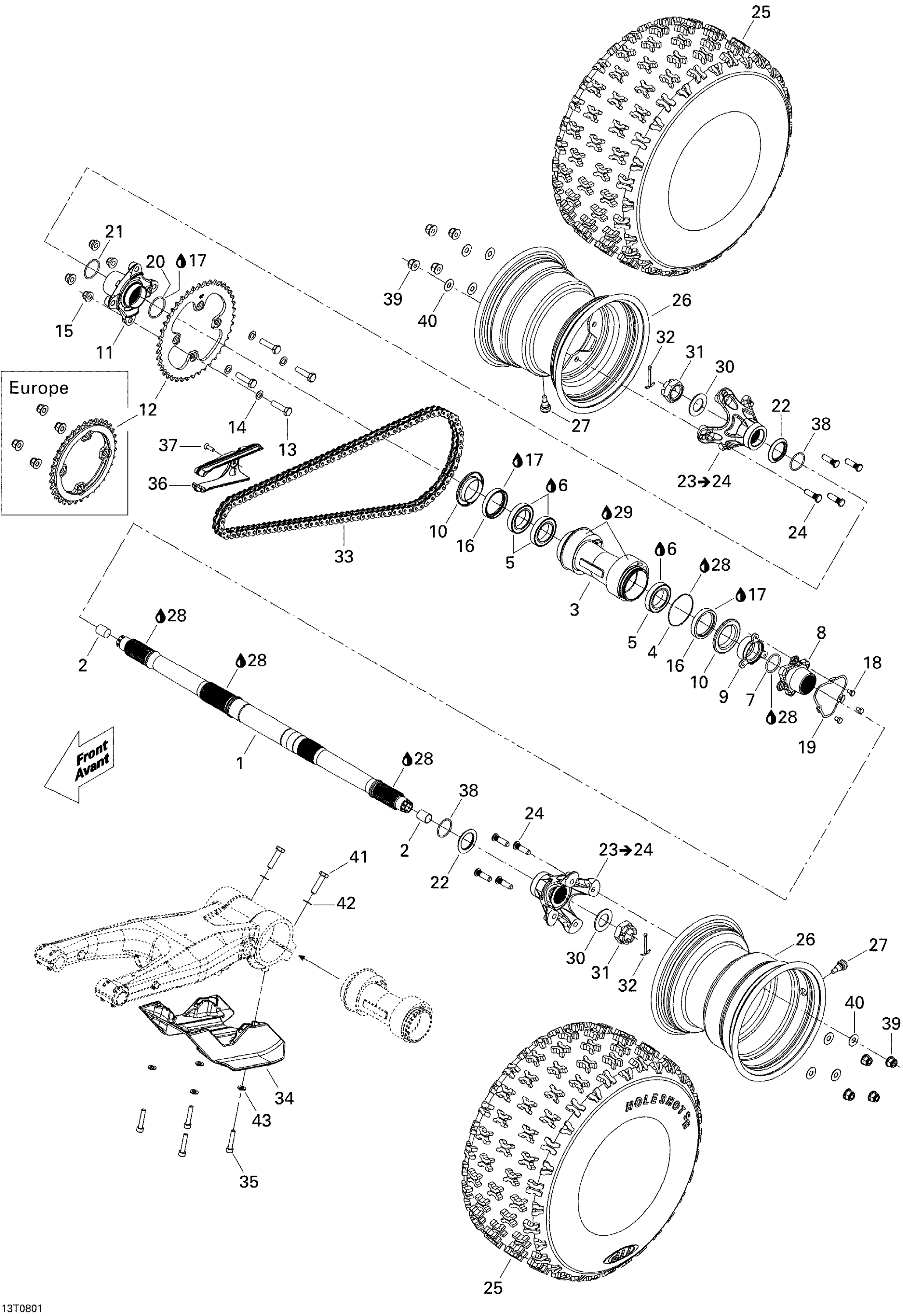 Схема узла: Drive System, Rear