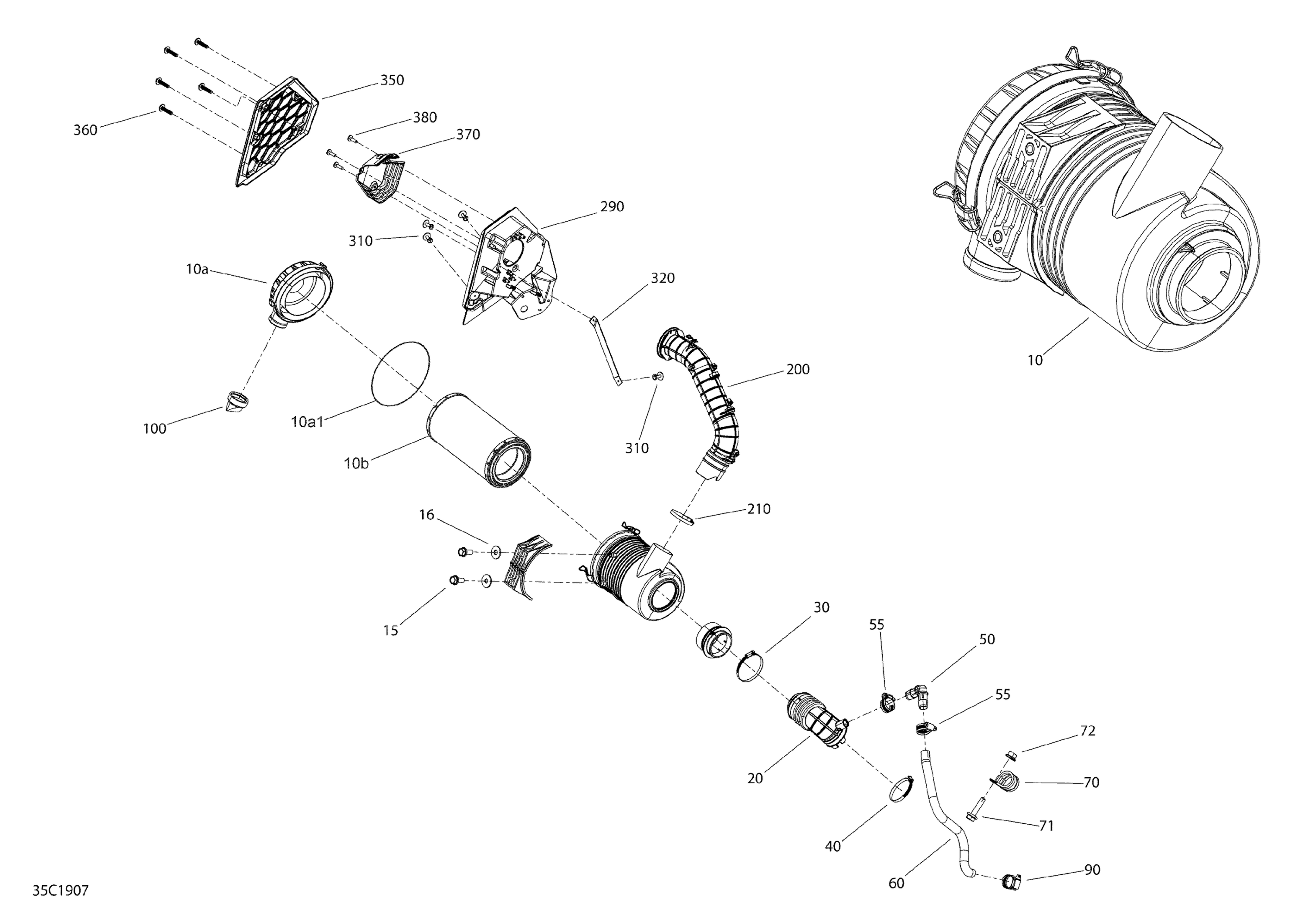 Air Intake - 1000R EFI