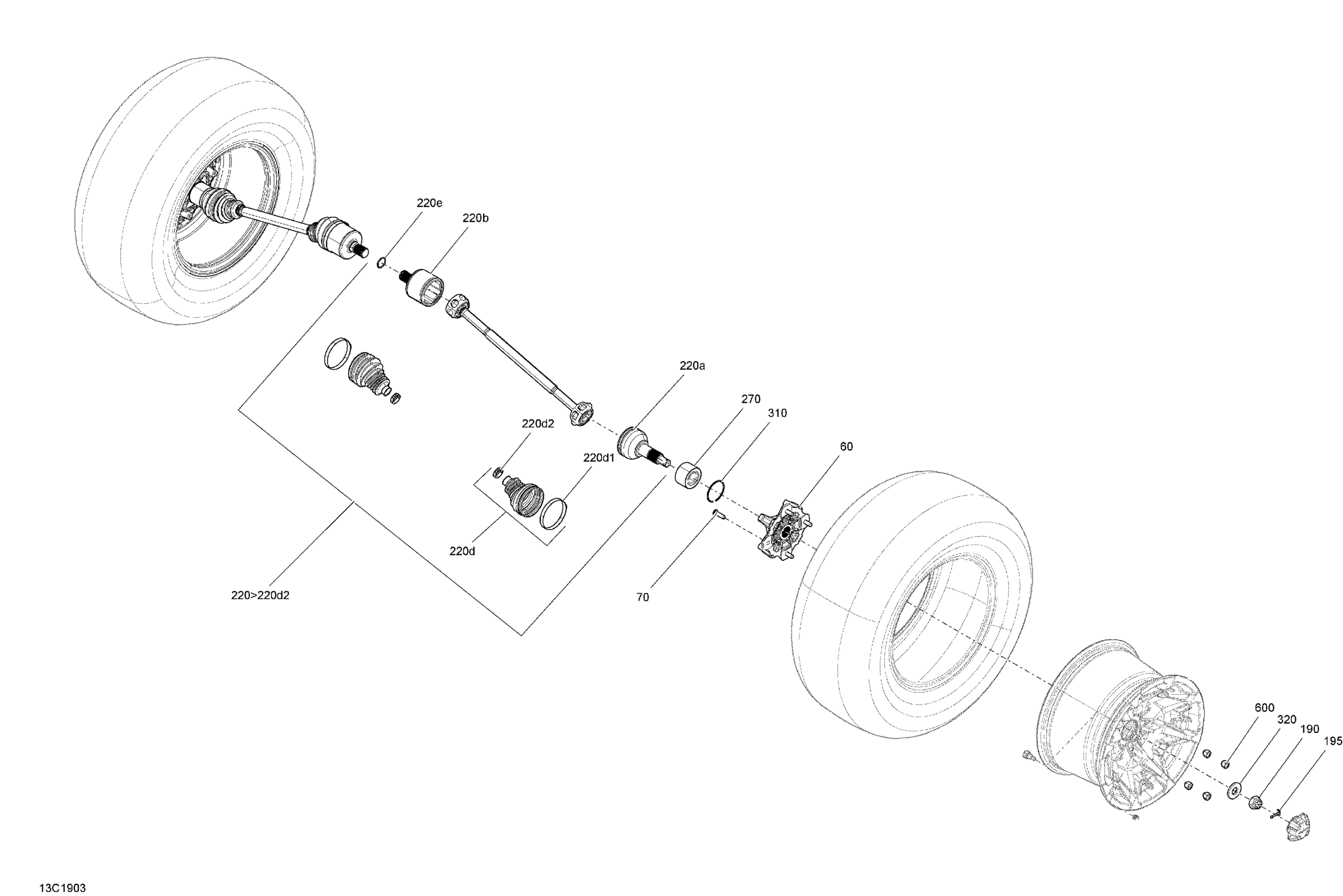 Rear Drive - HD10 Except XMR