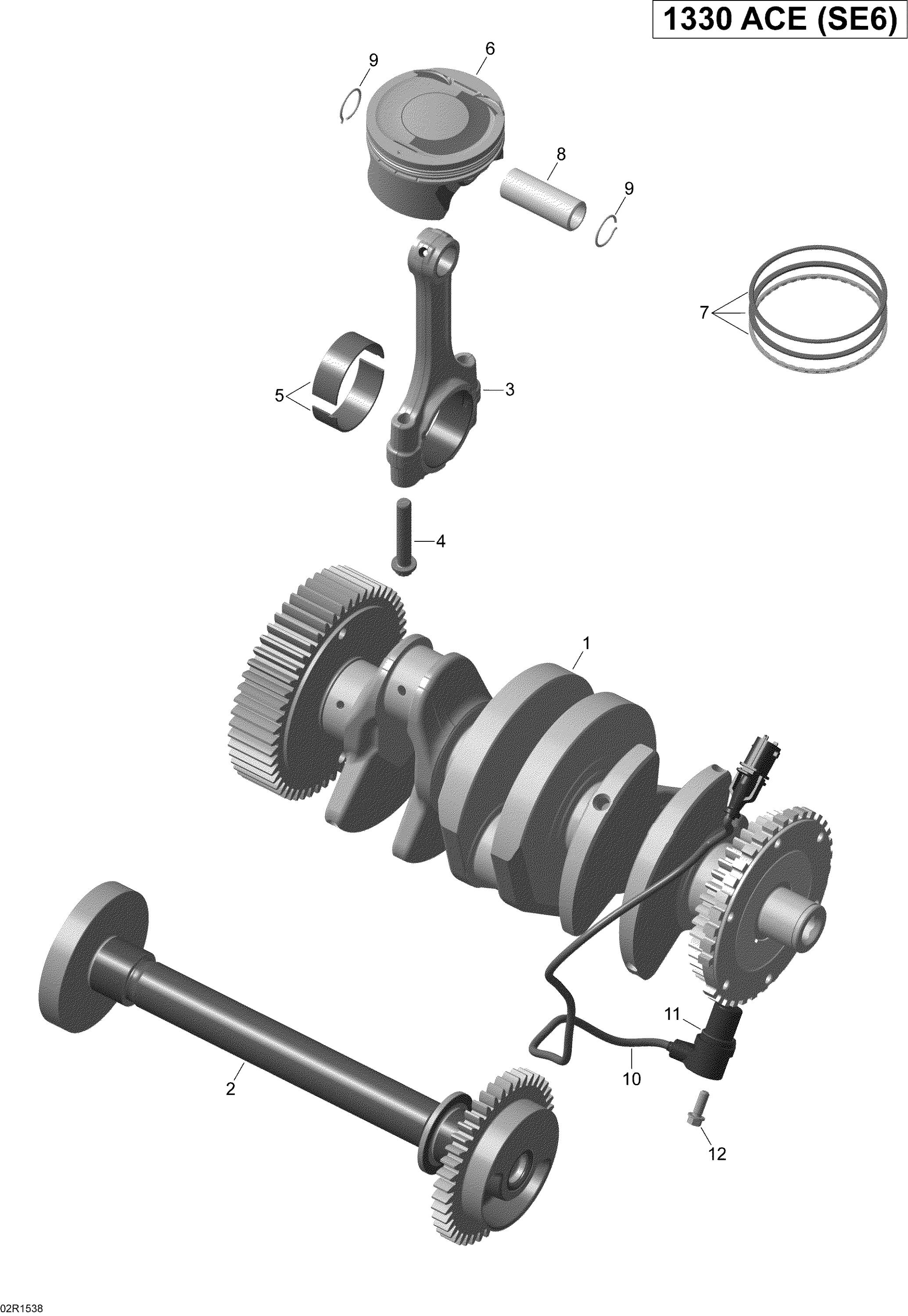 Crankshaft, Pistons And Balance Shaft